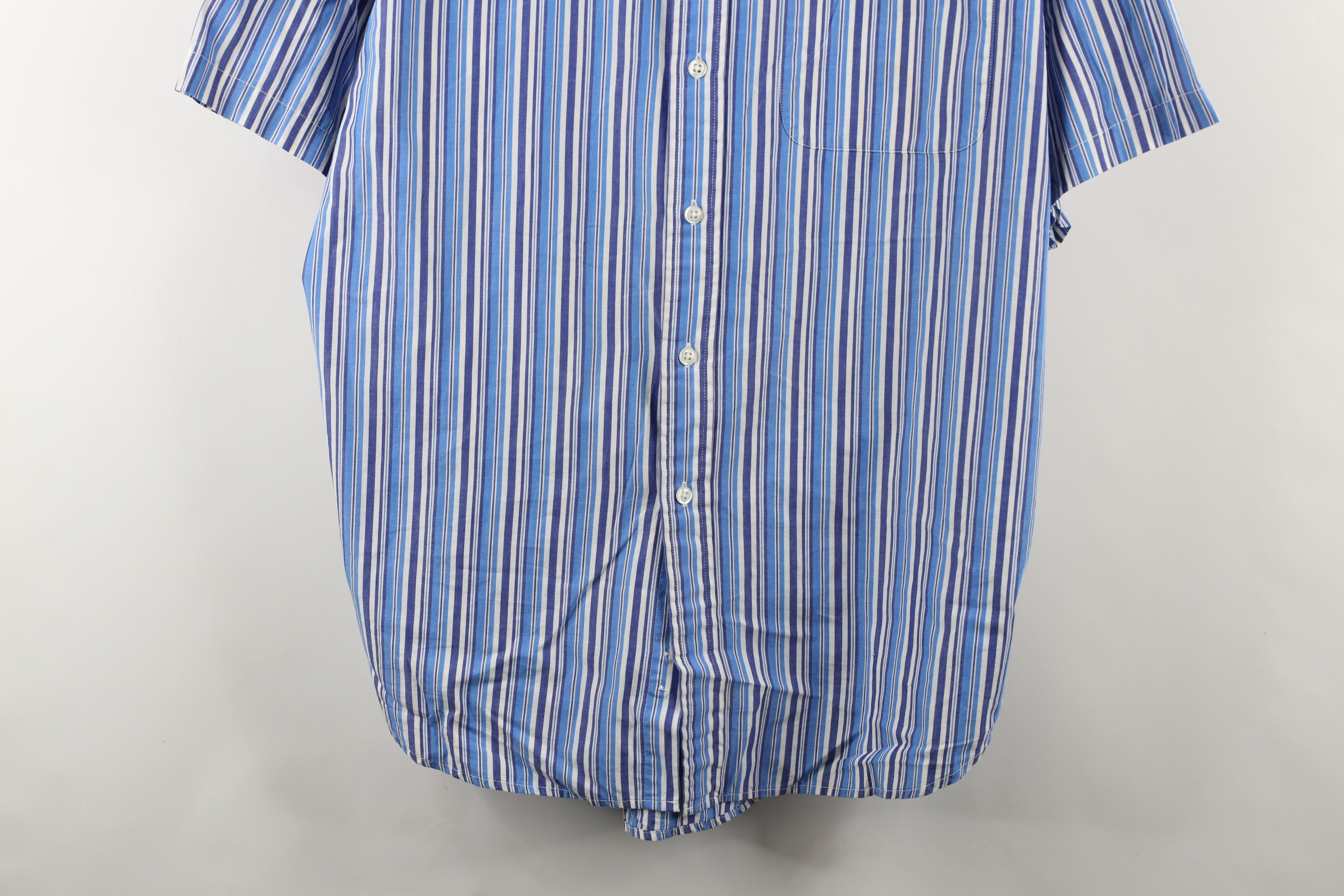 Gap × Vintage Vintage 90s Gap Striped Short Sleeve Collared Button Shirt Size US L / EU 52-54 / 3 - 3 Thumbnail
