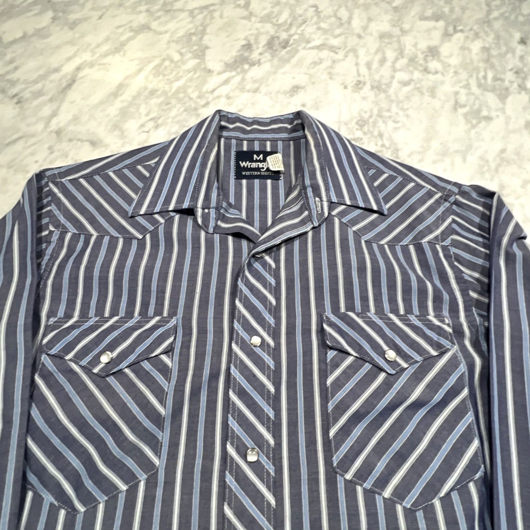 Wrangler VINTAGE Wrangler Western Pearl Snap Shirt Men M Stripes Long Sleeves Made USA Size US M / EU 48-50 / 2 - 3 Thumbnail