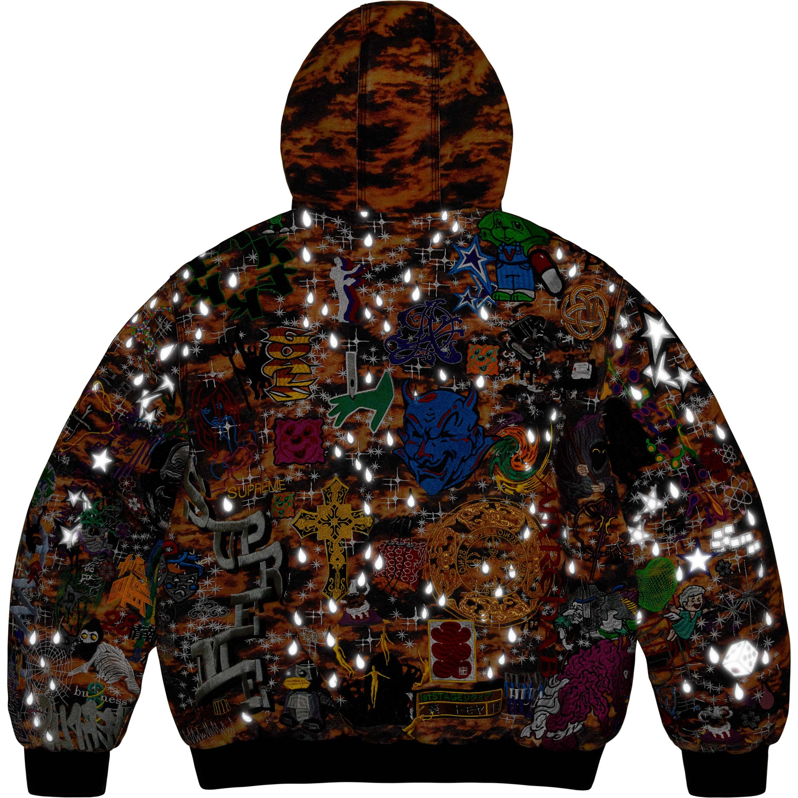 Supreme AOI Embroidered Hooded Work Jacket
