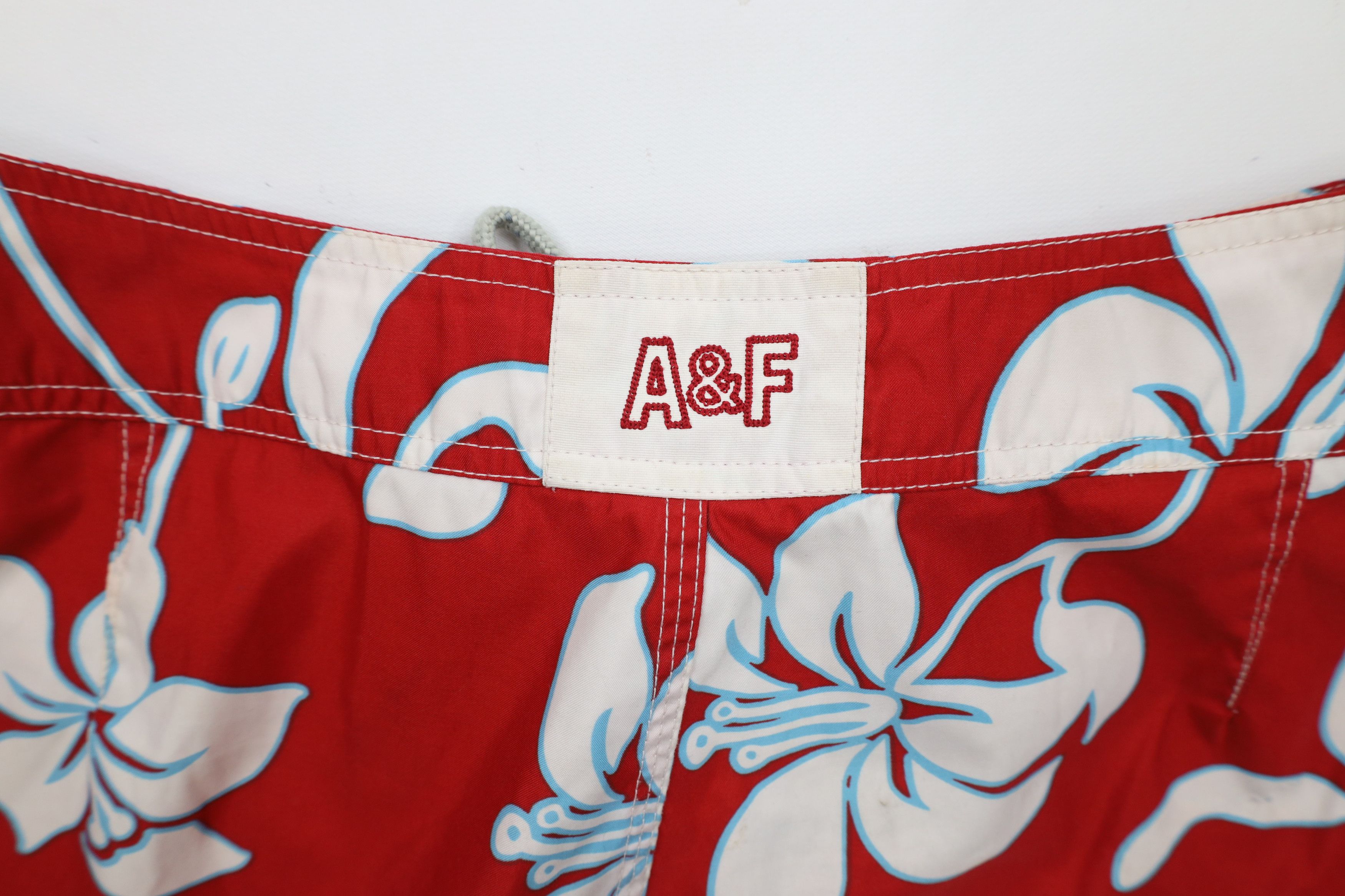 Abercrombie & Fitch × Vintage Vintage Y2K Abercrombie & Fitch Flower Hawaiian Board Shorts Size US 30 / EU 46 - 15 Thumbnail