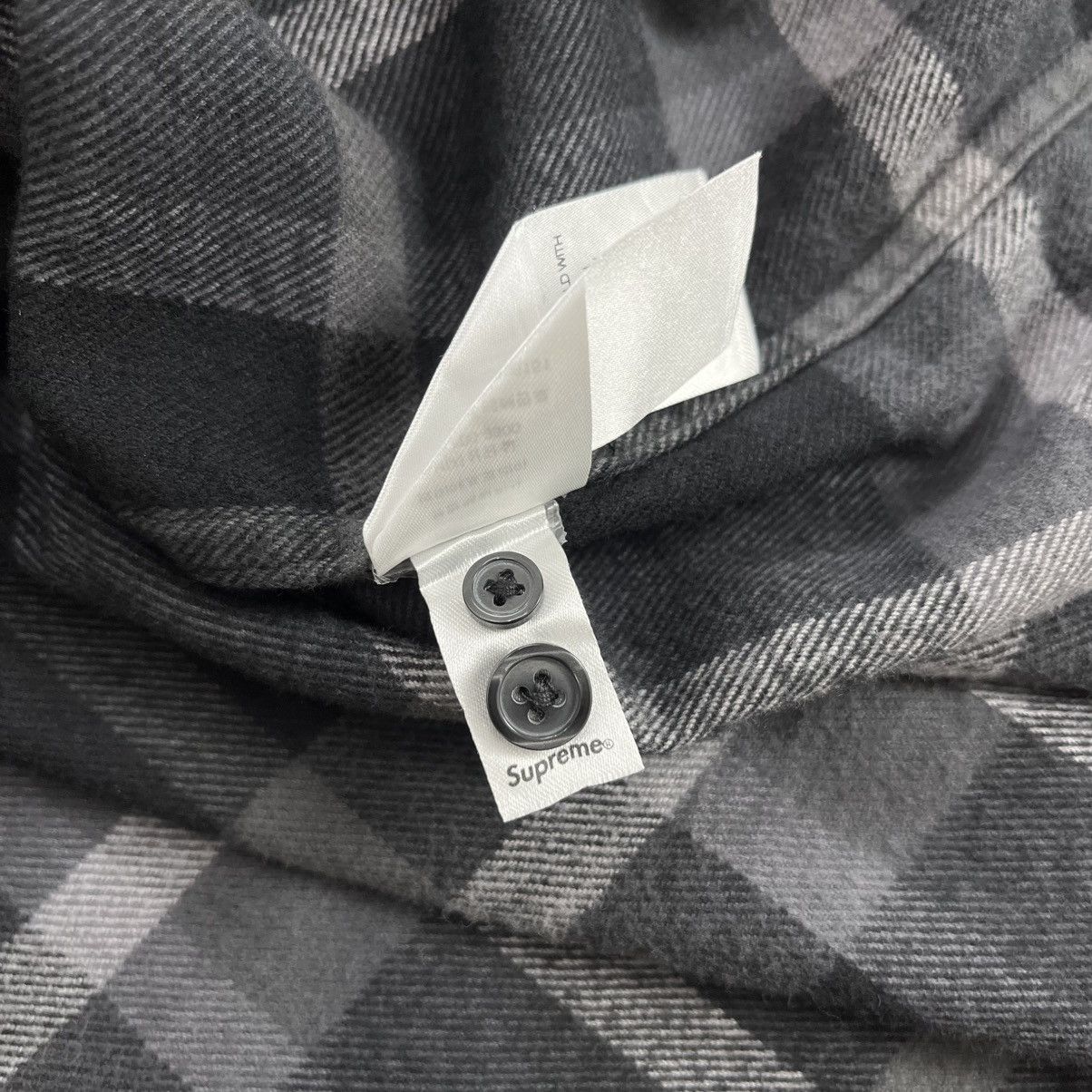 Supreme FW23 Supreme Plaid Black/Grey Flannel Shirt Size US S / EU 44-46 / 1 - 12 Thumbnail