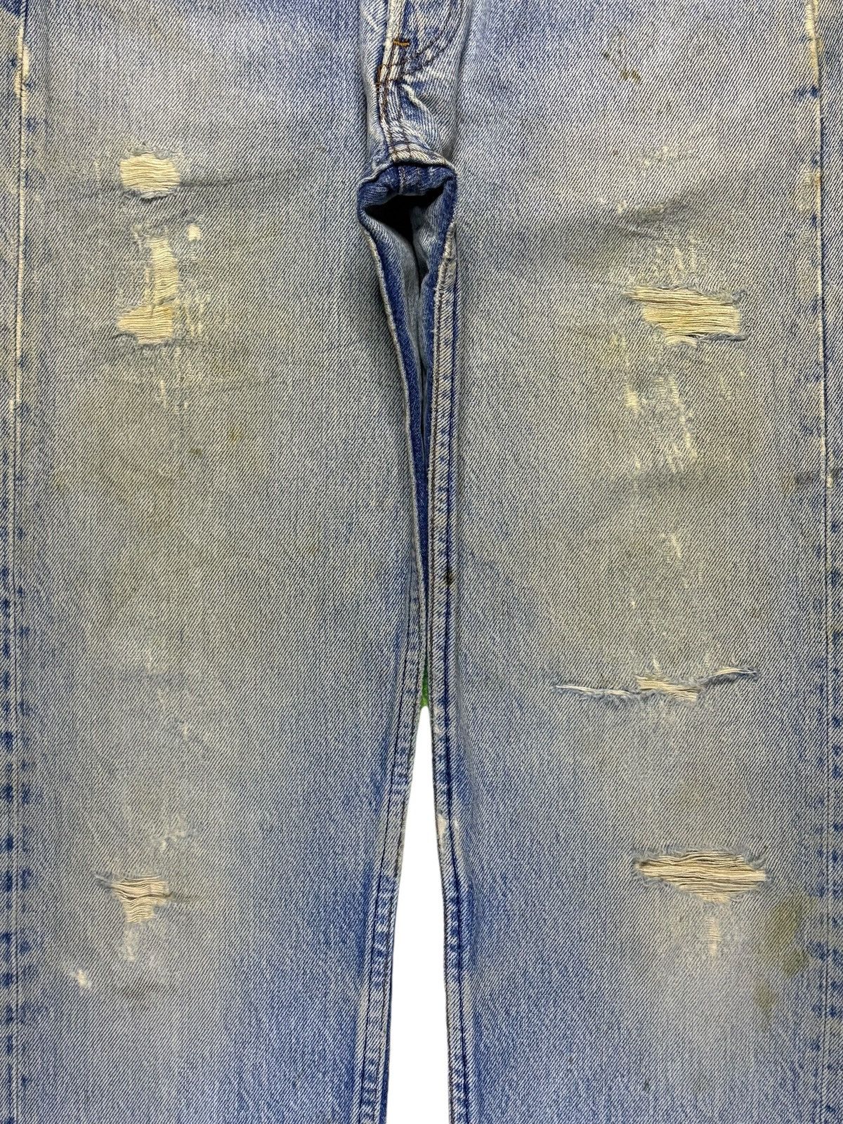 Levi's × Levi's Vintage Clothing Vintage 80s Levis 501 Mud Wash Distressed Jeans Size US 27 - 5 Thumbnail