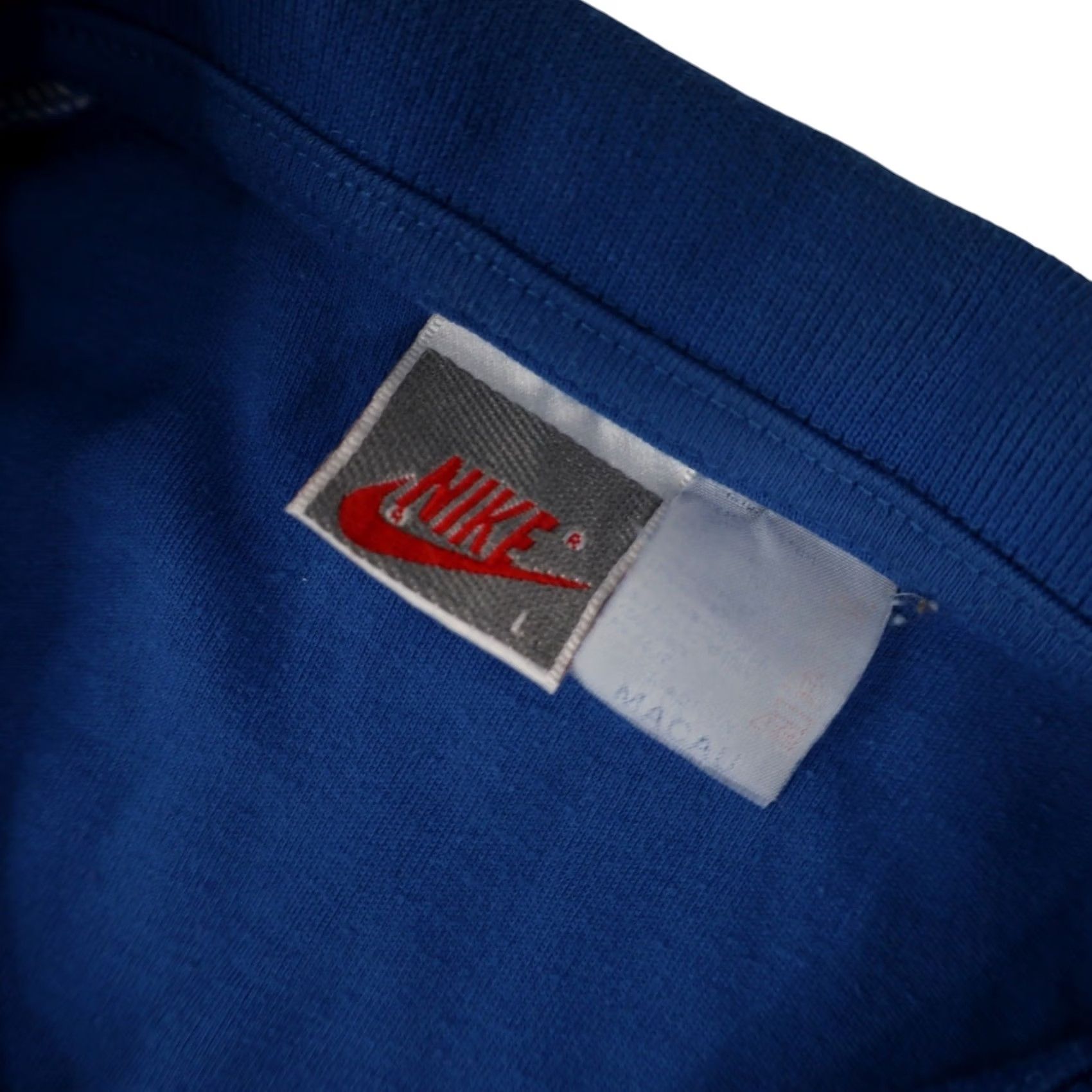 Nike VINTAGE Nike 1987 National Masters Track & Field Polo Shirt Mens Large Blue Size US L / EU 52-54 / 3 - 7 Thumbnail