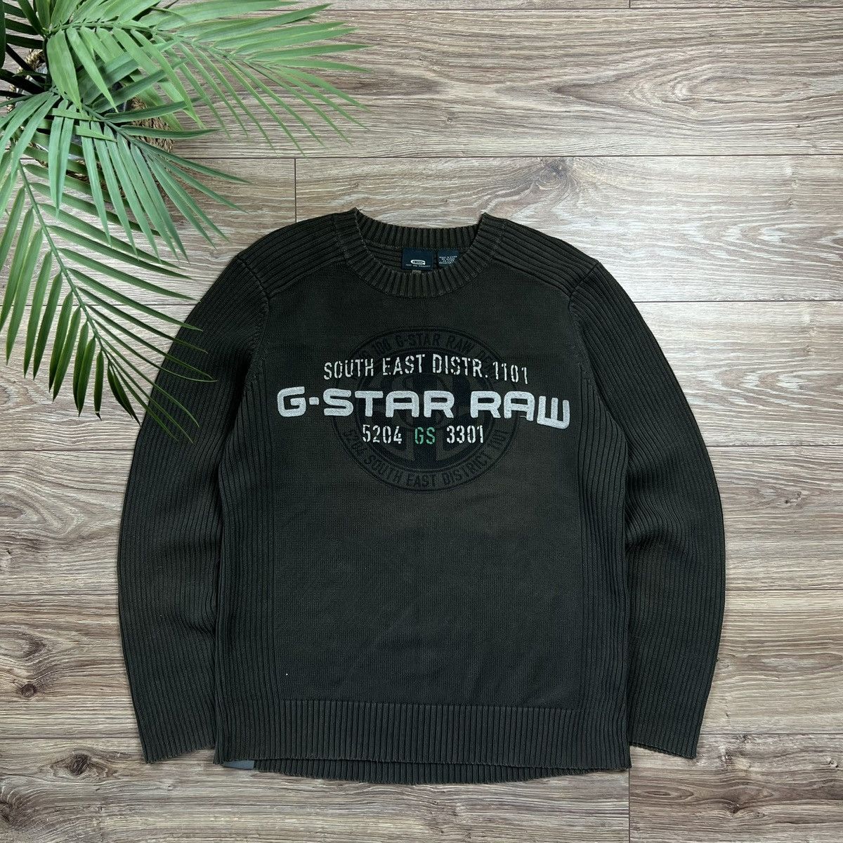 G-Star 00s G-Star Raw Vintage Avant Garde Knit Military Sweater Size US XL / EU 56 / 4 - 1 Thumbnail