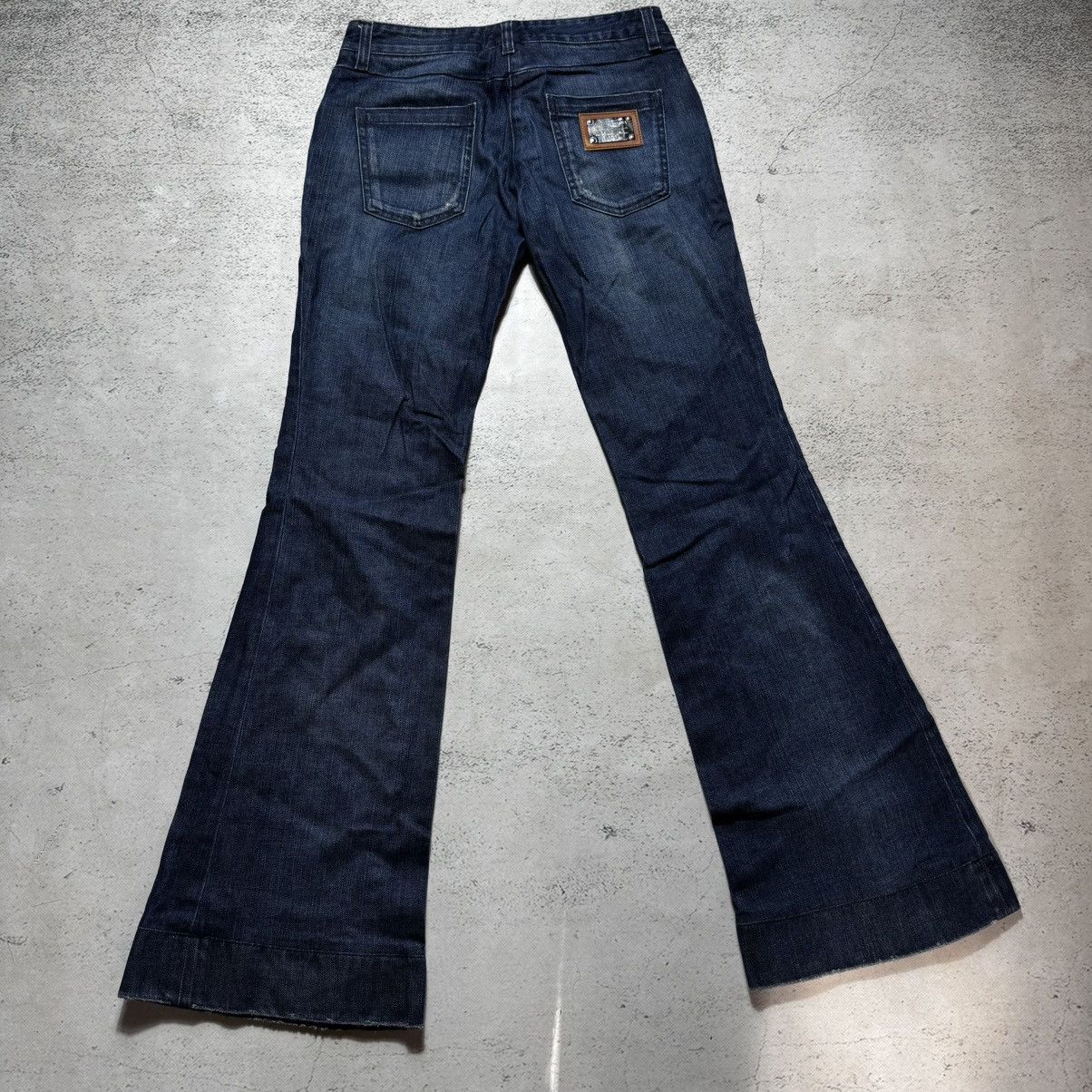 Dolce & Gabbana flared bootcut dolce gabbana jeans y2k with big metal logo Size 26" / US 2 / IT 38 - 1 Thumbnail