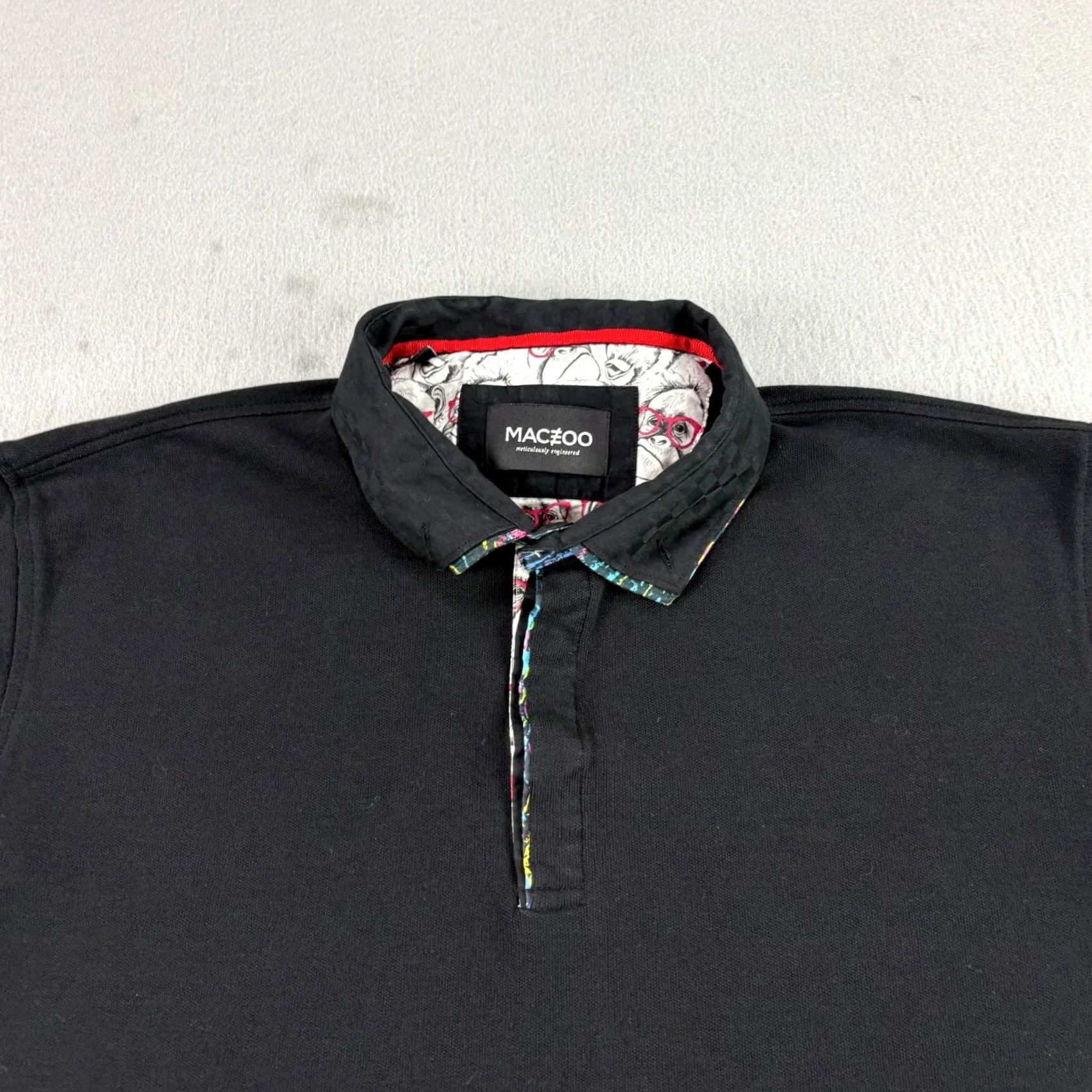 Maceoo Maceoo Polo Shirt Mens 2XL Black Slim Fit Contrast Collar Short Sleeve Shirt Polo Mens 2XL Black Slim Fit Collared Casual Shirt Size US XXL / EU 58 / 5 - 2 Thumbnail