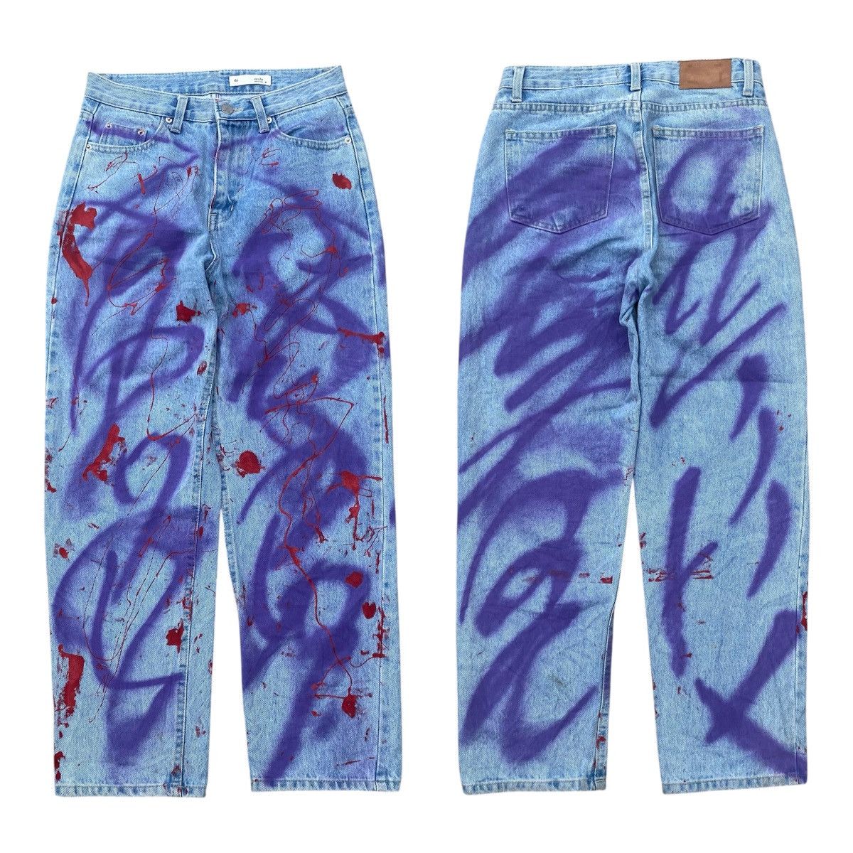 If Six Was Nine De Ondo Seoul city paint splatter denim jeans CDG Size US 28 / EU 44 - 1 Thumbnail