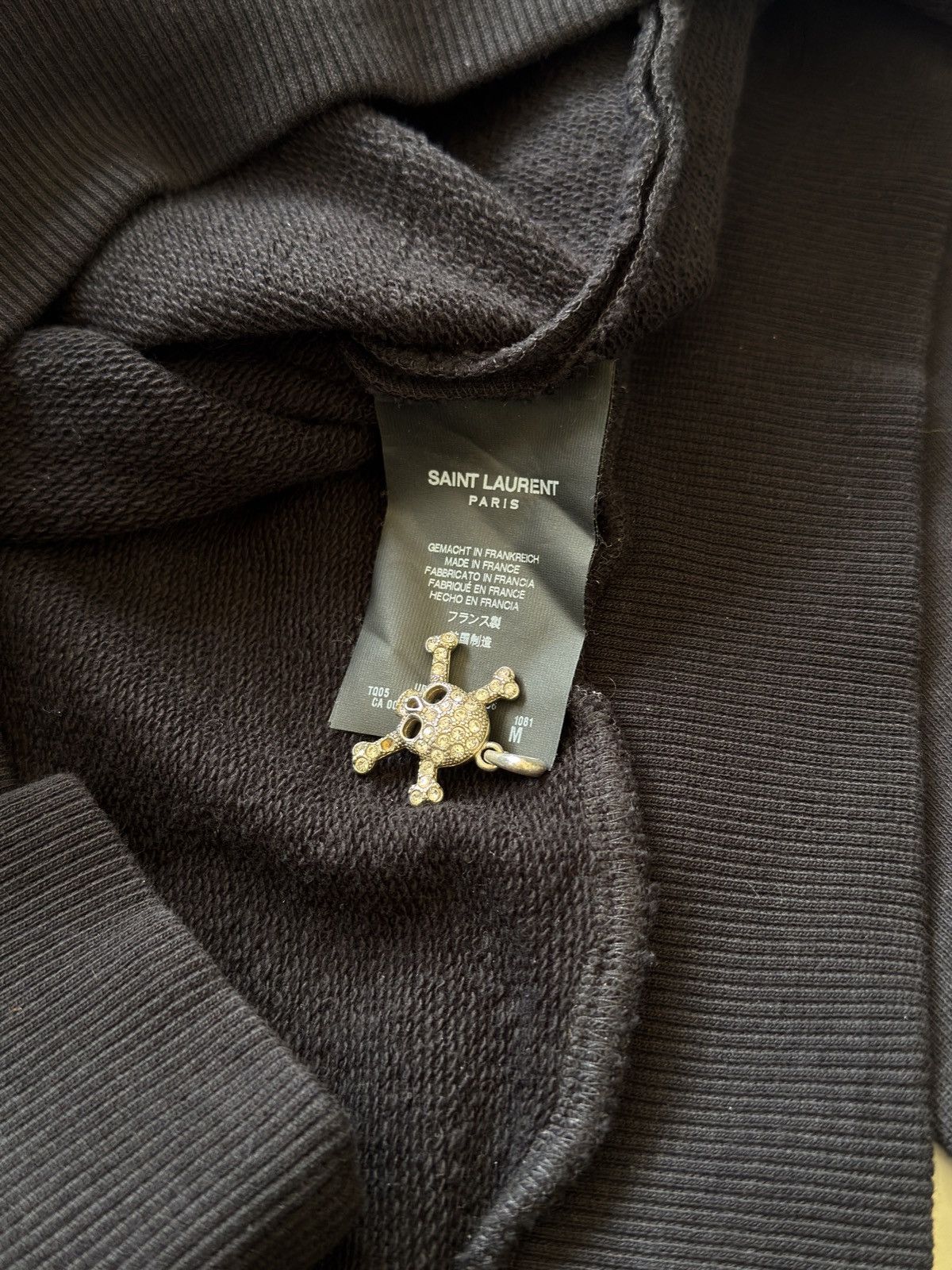 Saint Laurent Paris Saint Laurent Beaded Crewneck Size US M / EU 48-50 / 2 - 5 Thumbnail