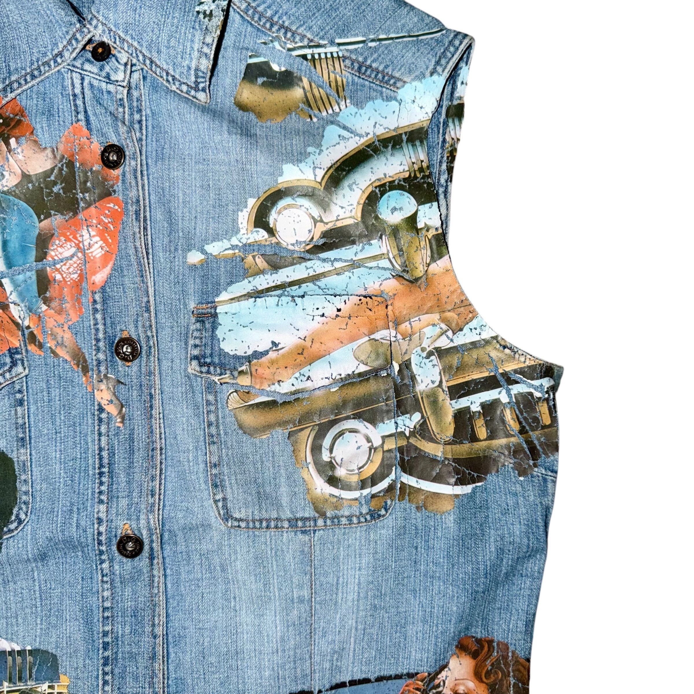 Dolce & Gabbana DOLCE&GABBANA AW2004 DENIM VEST Size US XL / EU 56 / 4 - 7 Thumbnail