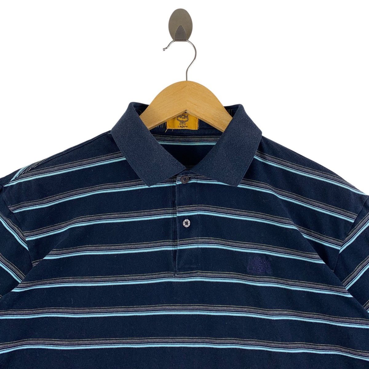 MCM × Vintage Vintage MCM LEGERE stripe polo tee Size US L / EU 52-54 / 3 - 2 Thumbnail