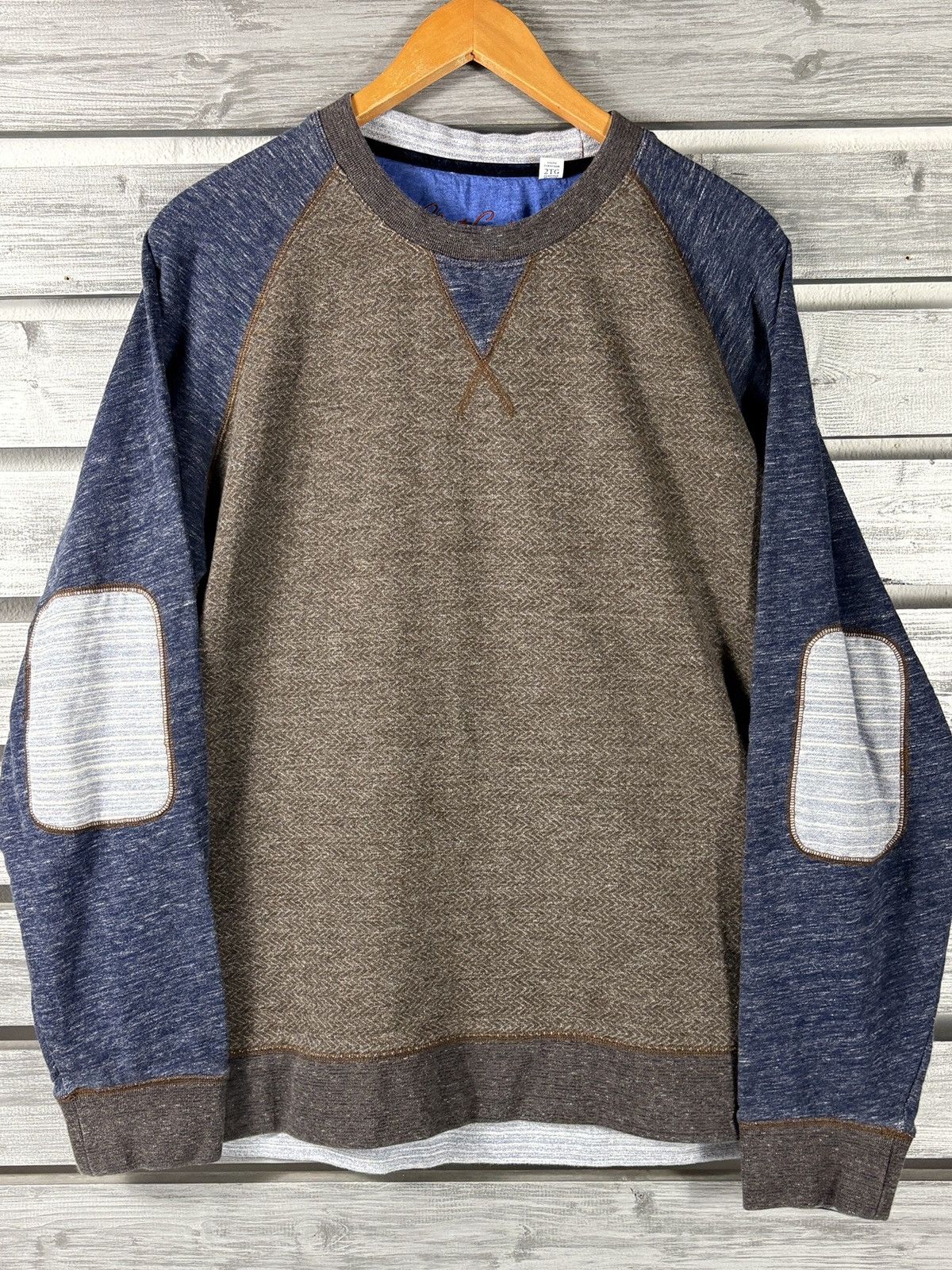 Robert Graham Robert Graham Crewneck Sweater Mens XL Elbow Patches Size US XL / EU 56 / 4 - 1 Thumbnail