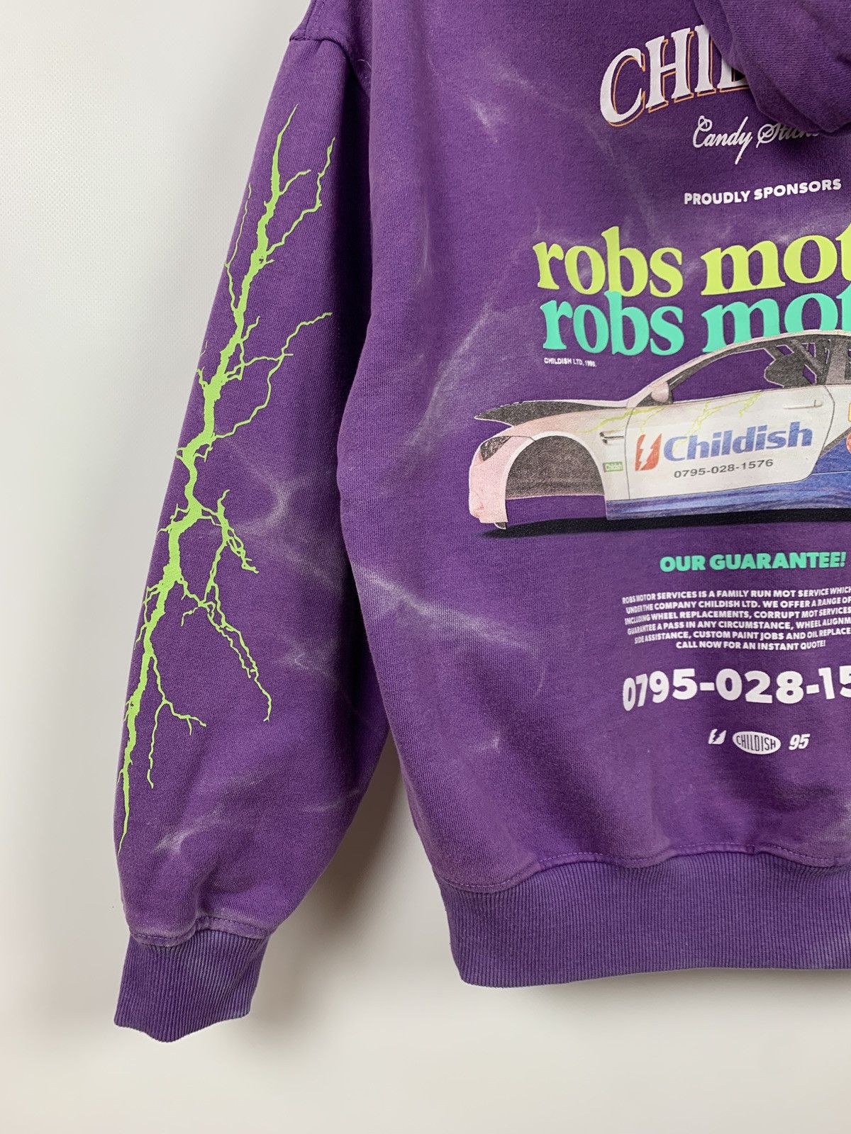 Vintage Childish RC Purple Robs Motors Oversized Hoodie Size US XS / EU 42 / 0 - 9 Thumbnail