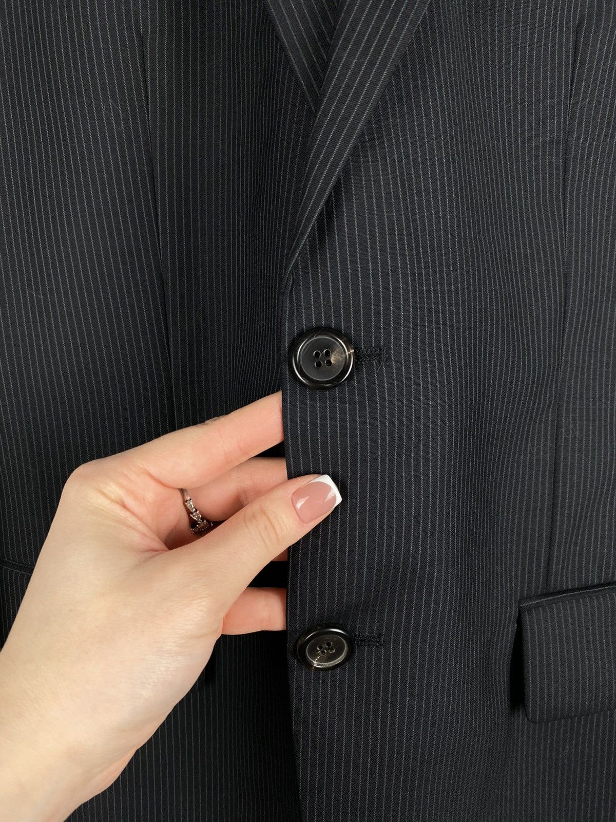 Hugo Boss Hugo Boss Aamon / Hago wool striped blazer jacket sportcoat Size 38R - 9 Thumbnail