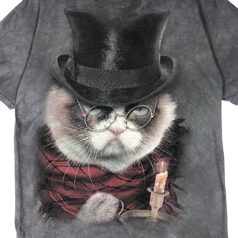 Anime Vintage The Mountain Grumpy Cat T-Shirt Size US L / EU 52-54 / 3 - 6 Thumbnail
