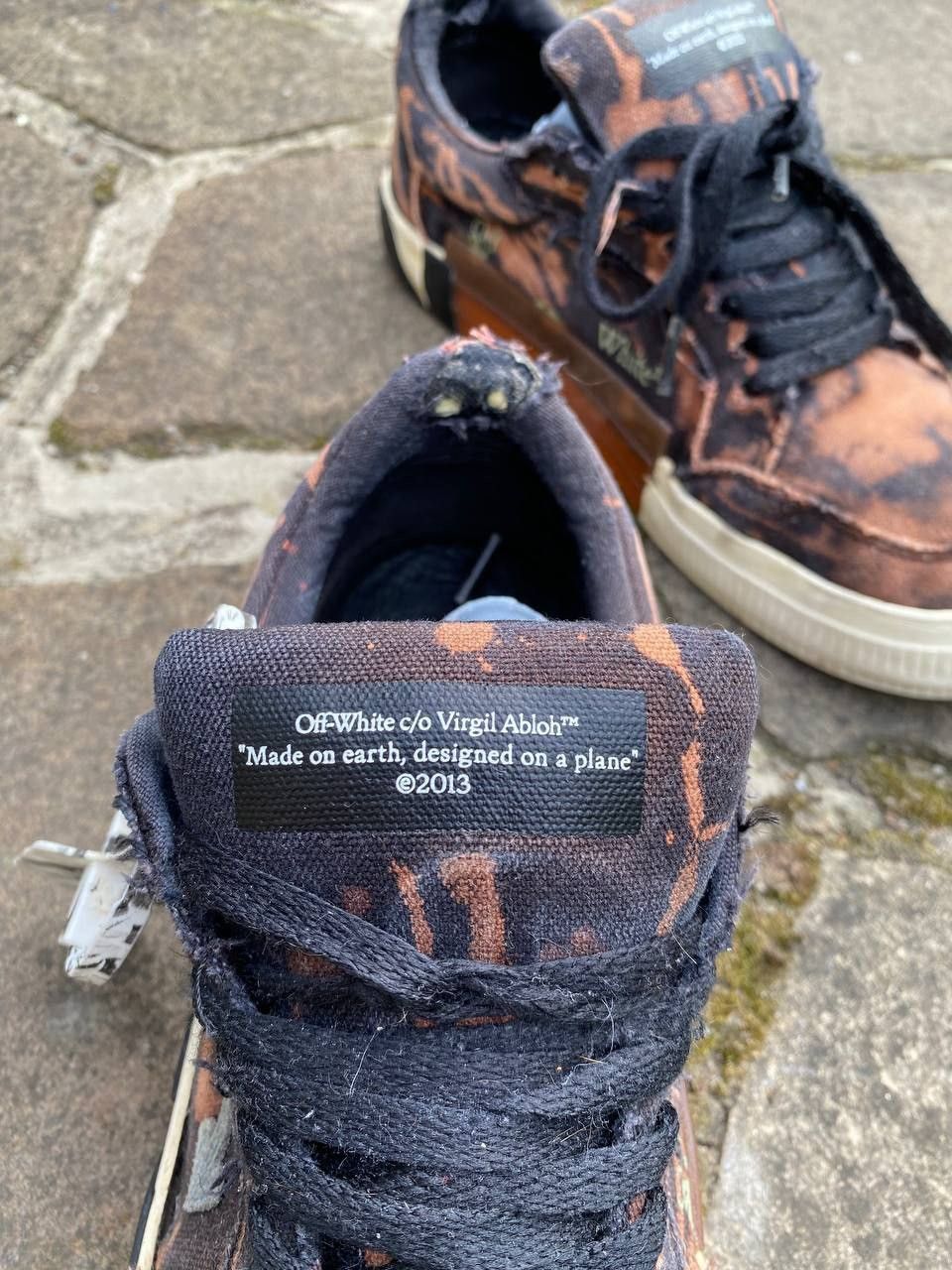 Off-White Off White Vulcanized Custom Distressed Sneaker Size US 8 / EU 41 - 7 Thumbnail