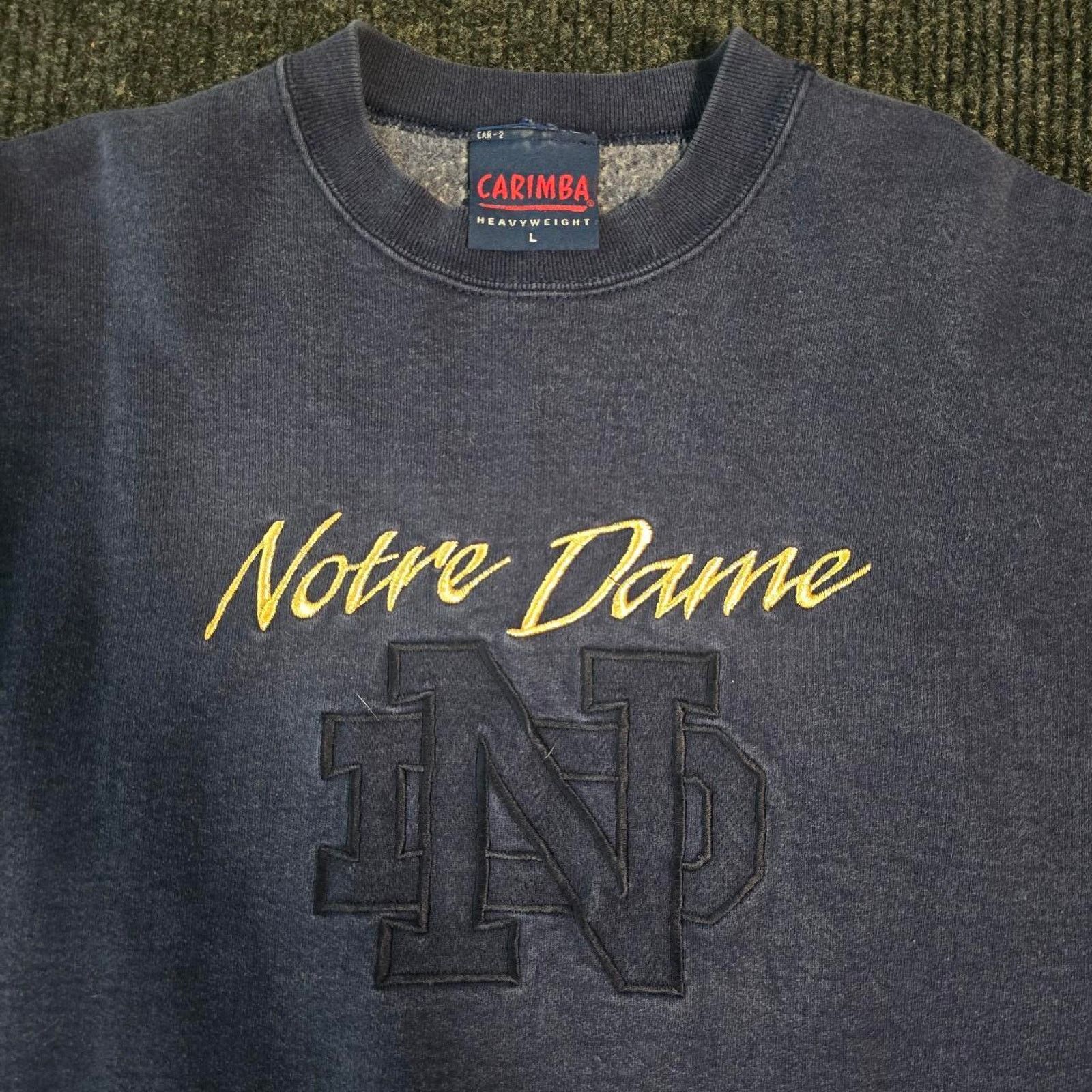 Other Vintage 80s Notre Dame Gold Embroidered Crewneck. Made in US Size US L / EU 52-54 / 3 - 2 Thumbnail