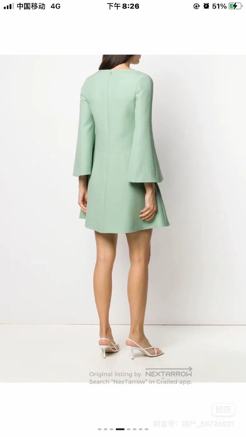 Valentino Valentino Mint green V-neck straight dress Size L / US 10 / IT 46 - 2 Thumbnail
