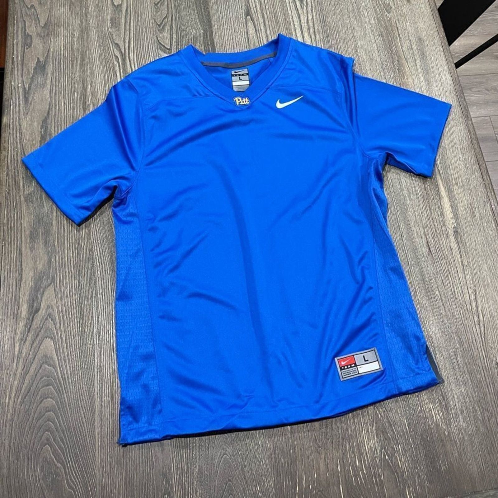 Nike NWOT Nike Team Jersey Short Sleeve V-Neck Blue Large Size US L / EU 52-54 / 3 - 1 Thumbnail