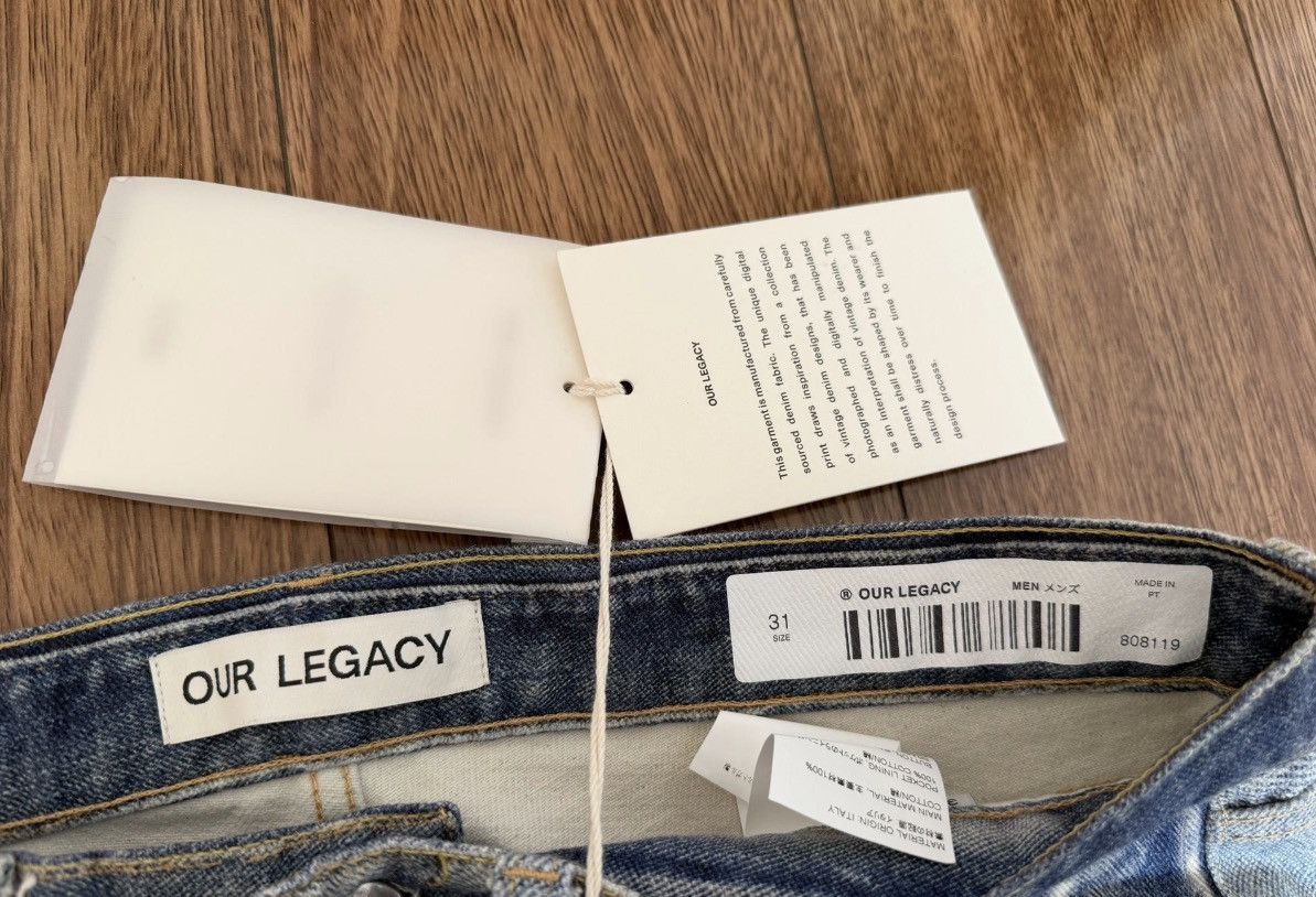 Our Legacy OUR LEGACY 25SS THIRD CUT DIGITAL DENIM PANTS Size US 31 - 4 Thumbnail