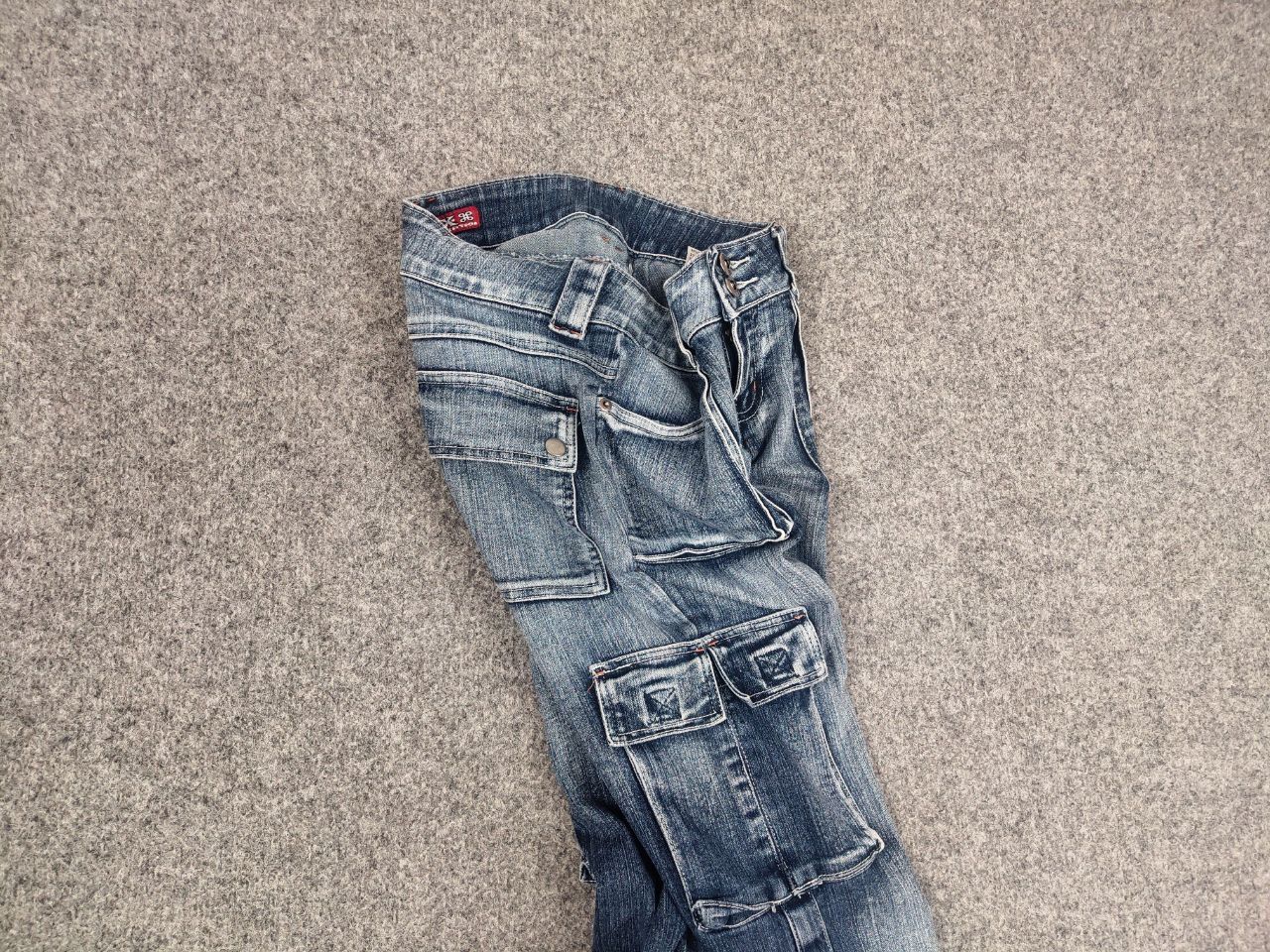If Six Was Nine Vintage eclix le Grand Bleu Y2K Cargo Flared Stopped Jeans Size US 30 / EU 46 - 4 Thumbnail