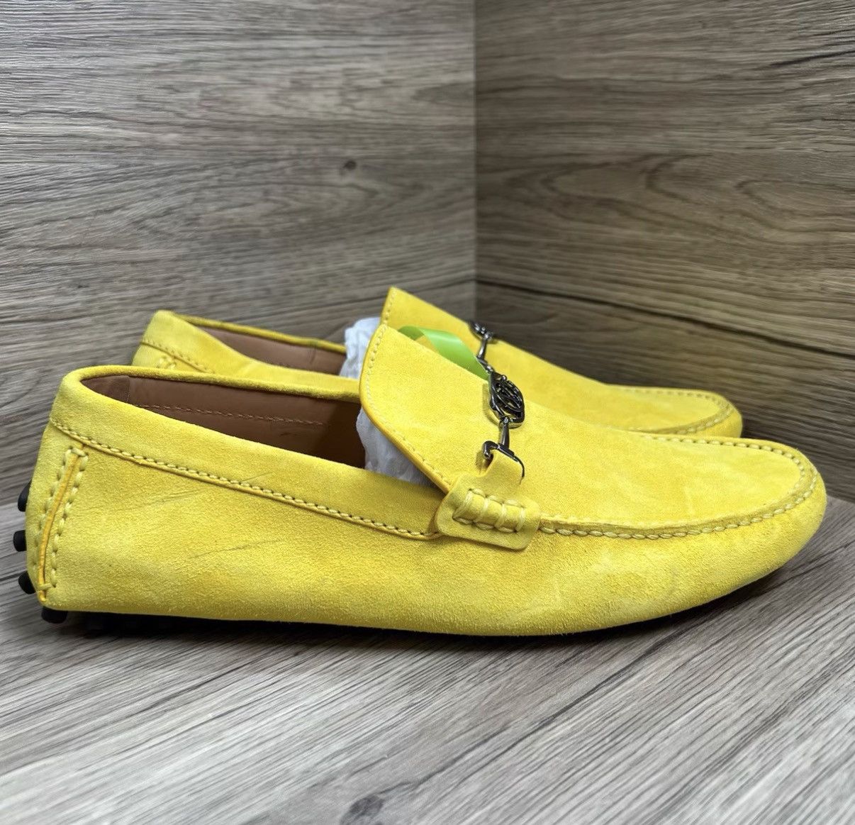 Louis Vuitton Louis Vuitton Porto Vecchio Yellow Circle Logo Loafers J41 Size US 8.5 / EU 41-42 - 3 Thumbnail