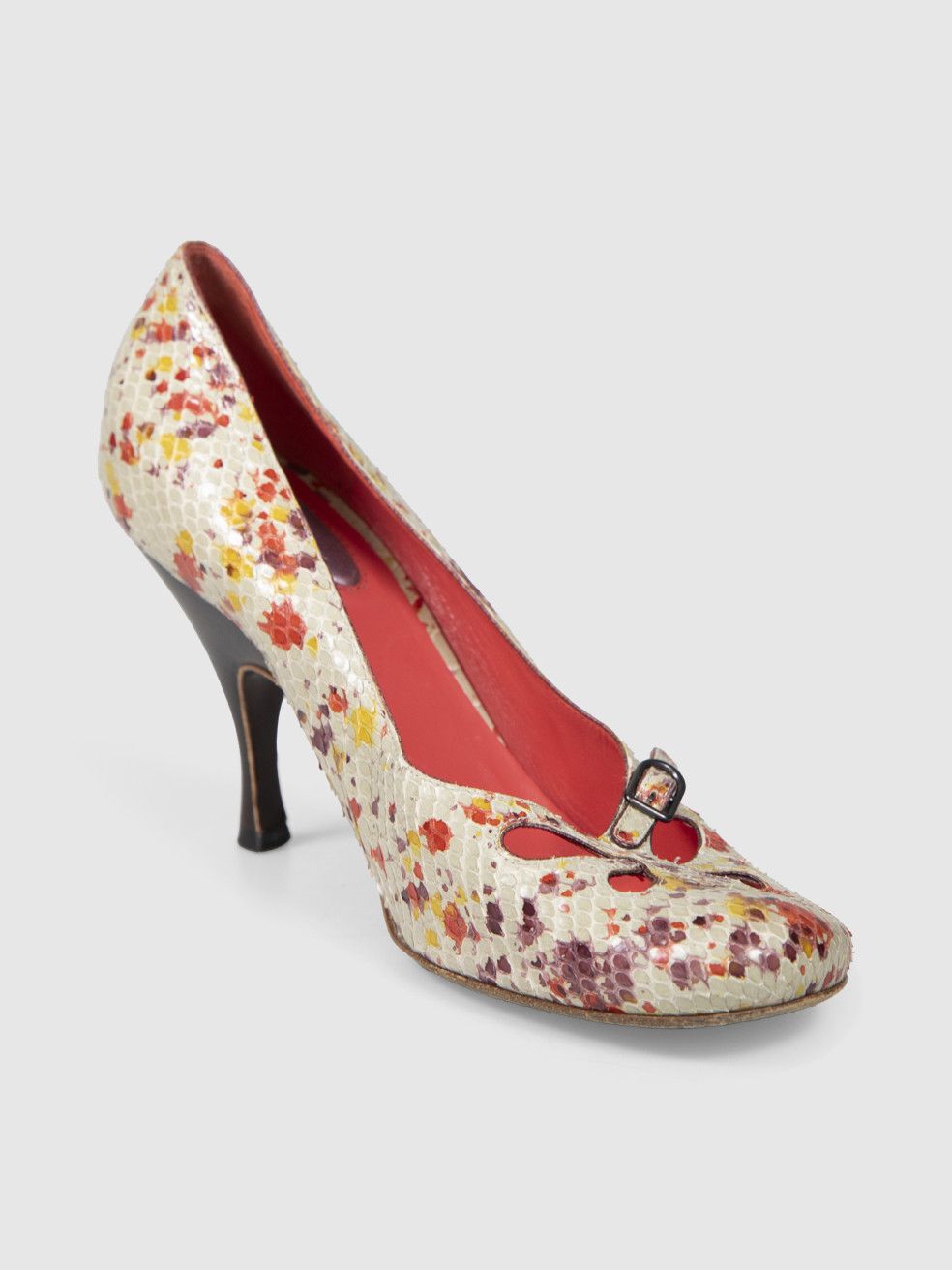 Bottega Veneta Snakeskin Buckled Pumps Size US 9 / IT 39 - 1 Thumbnail