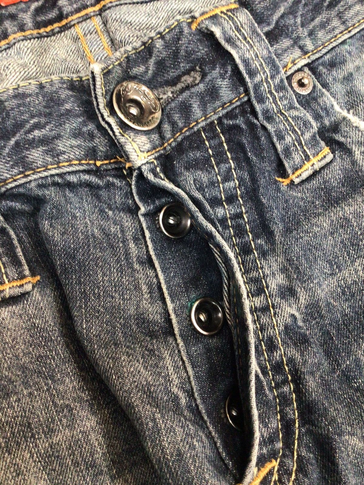 Christian Audigier × Ed Hardy × Vintage Vintage 90s sunfade Ed hardy straight fit denim Size US 32 / EU 48 - 7 Thumbnail