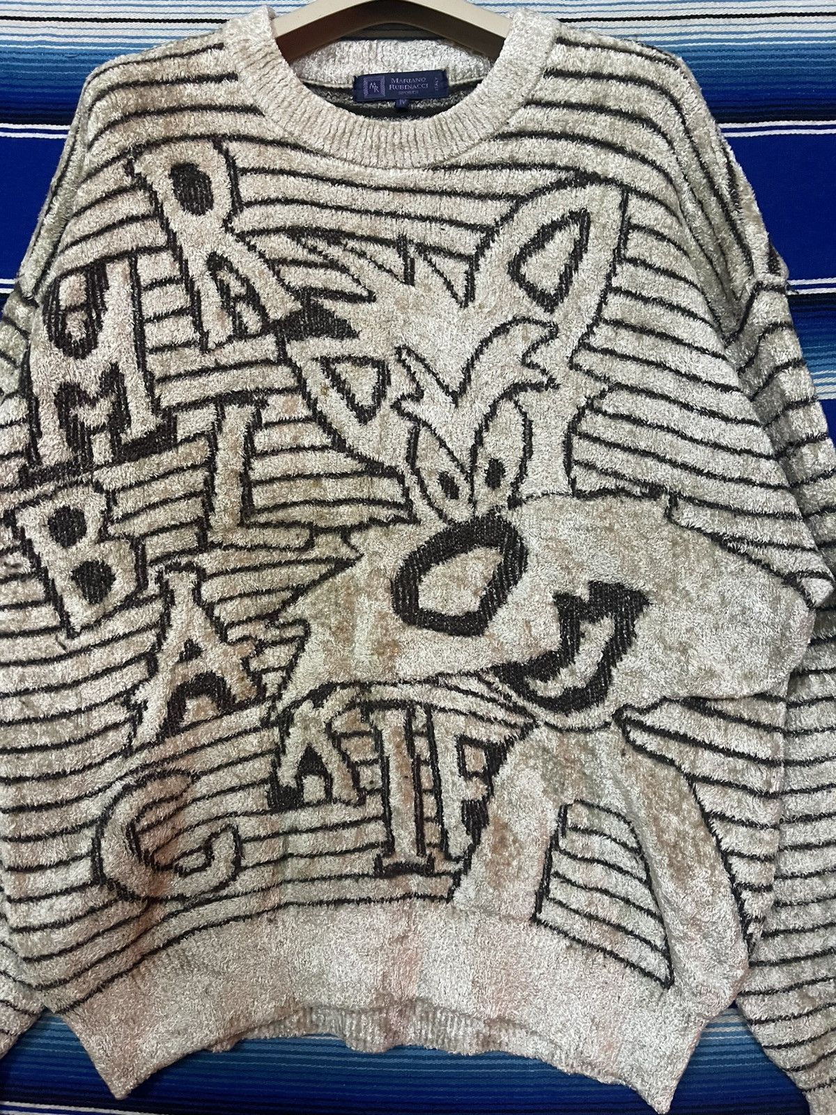 Rubinacci × Vintage VERY RARE🔥 Vintage 90s MR BLACKIE Sweatshirt Size US M / EU 48-50 / 2 - 4 Thumbnail