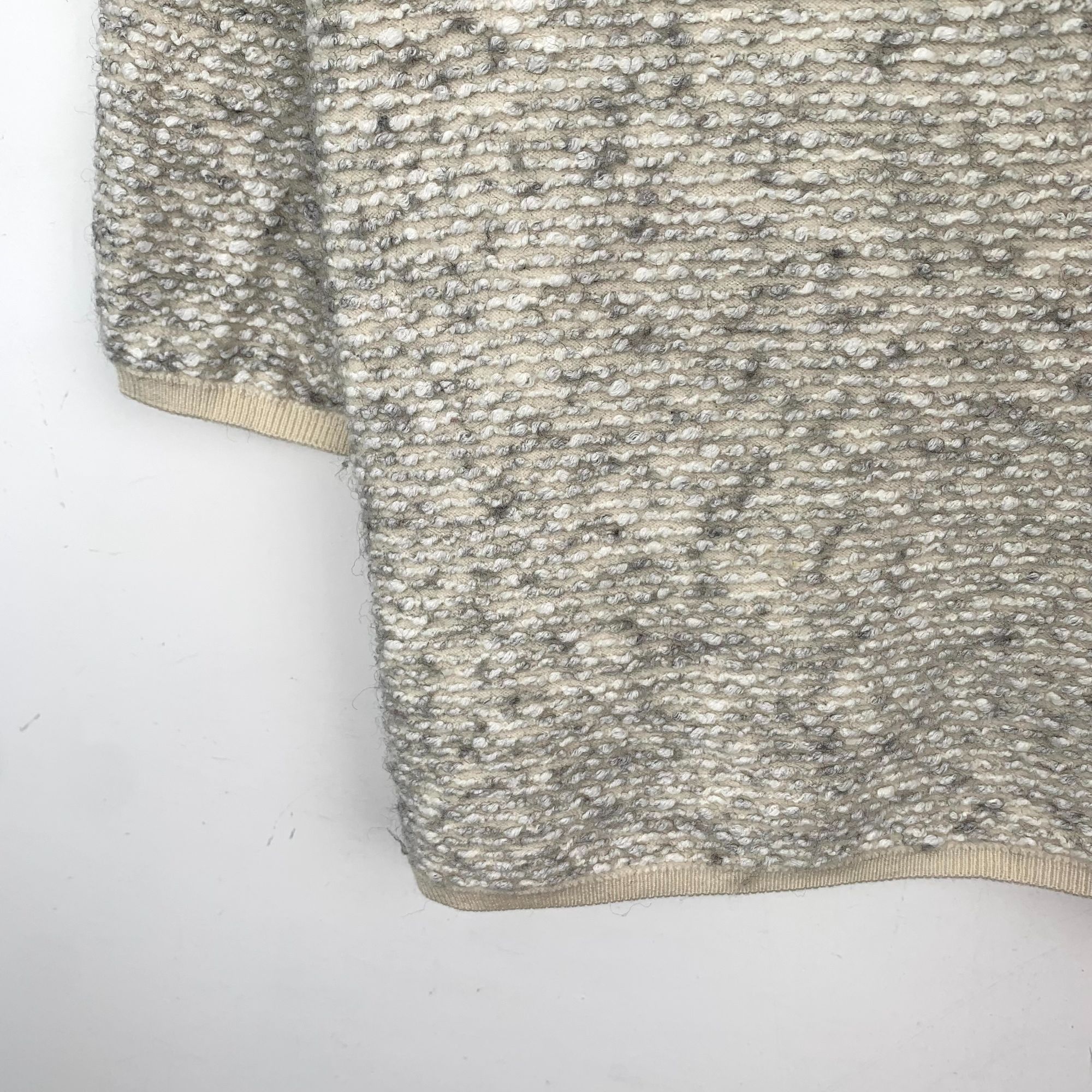 Max Mara H9337 Max Mara Womens Grey Wool-Blend Textured Knit Sweater Size M / US 6-8 / IT 42-44 - 4 Thumbnail
