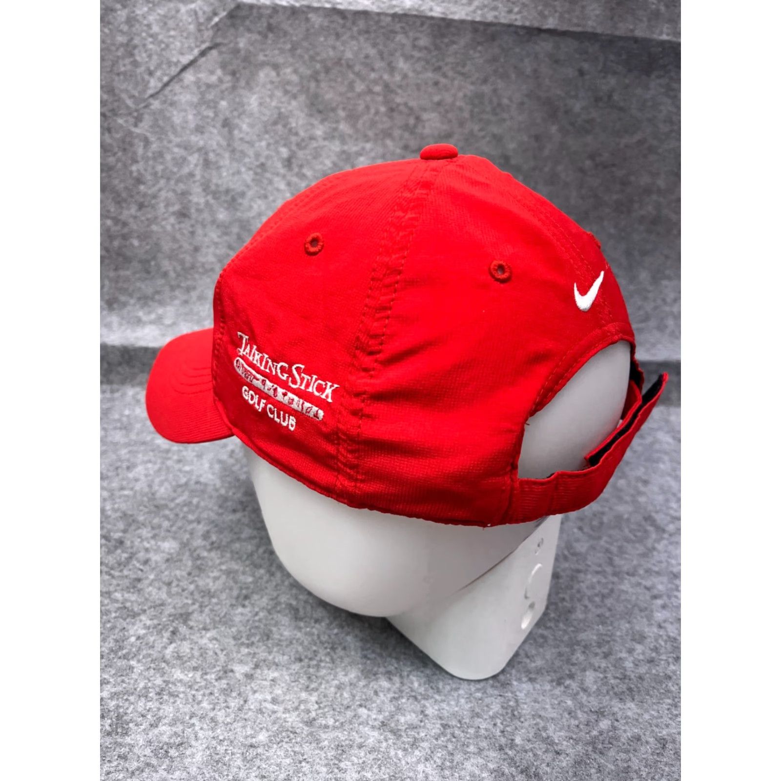 Nike Nike Hat Cap Strap Back Adult One Size Red Polyester Golf Hat Cap Nike Size ONE SIZE - 5 Thumbnail