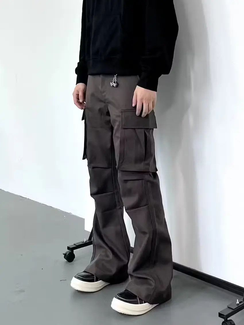 Designer × Japanese Brand Brown yuppie utility bootcut flared cargo pants Size US 34 / EU 50 - 2 Thumbnail