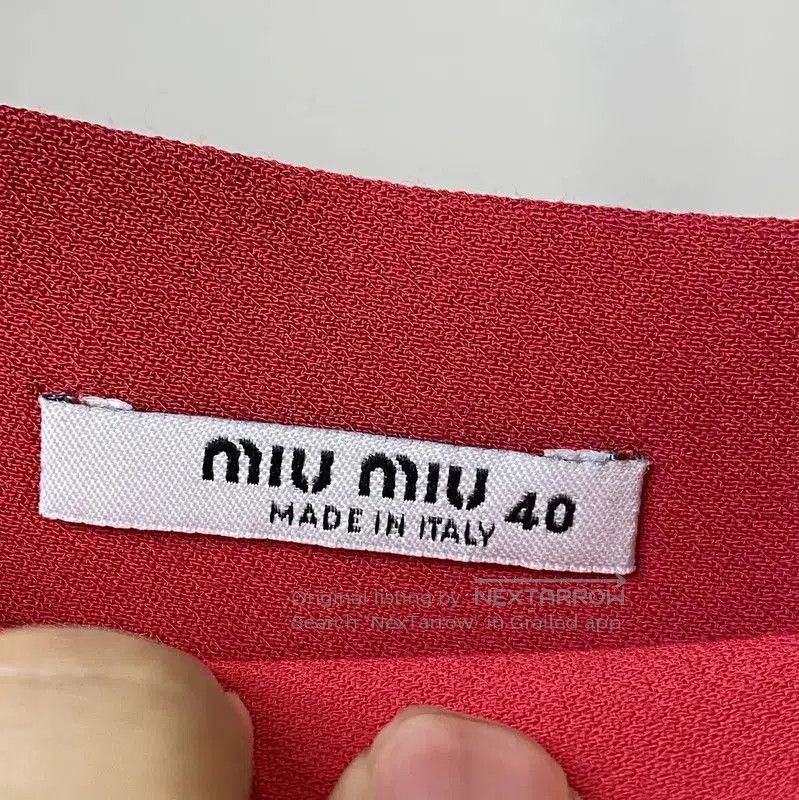 Miu Miu Miu Miu Red Cotton Mini Skirt . Size 23" - 5 Thumbnail