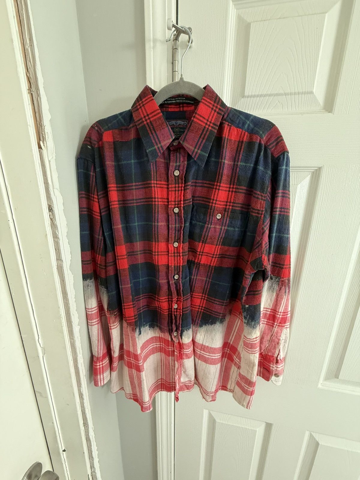 Vintage Vintage Bleach Dipped Flannels Size US L / EU 52-54 / 3 - 1 Thumbnail