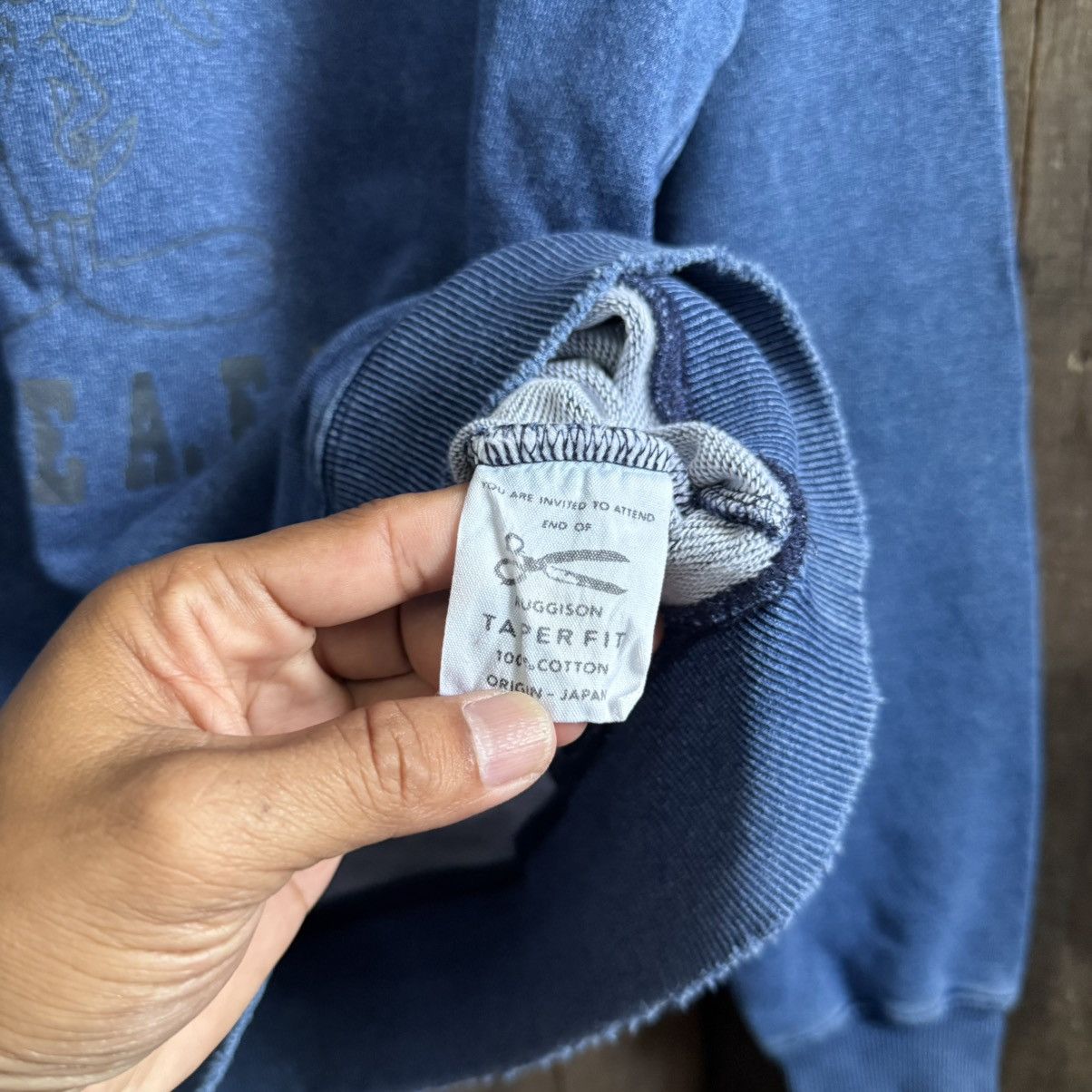 Blue Blue Japan Blue Blue Denim Crewneck Sweatshirt Size US XL / EU 56 / 4 - 6 Thumbnail
