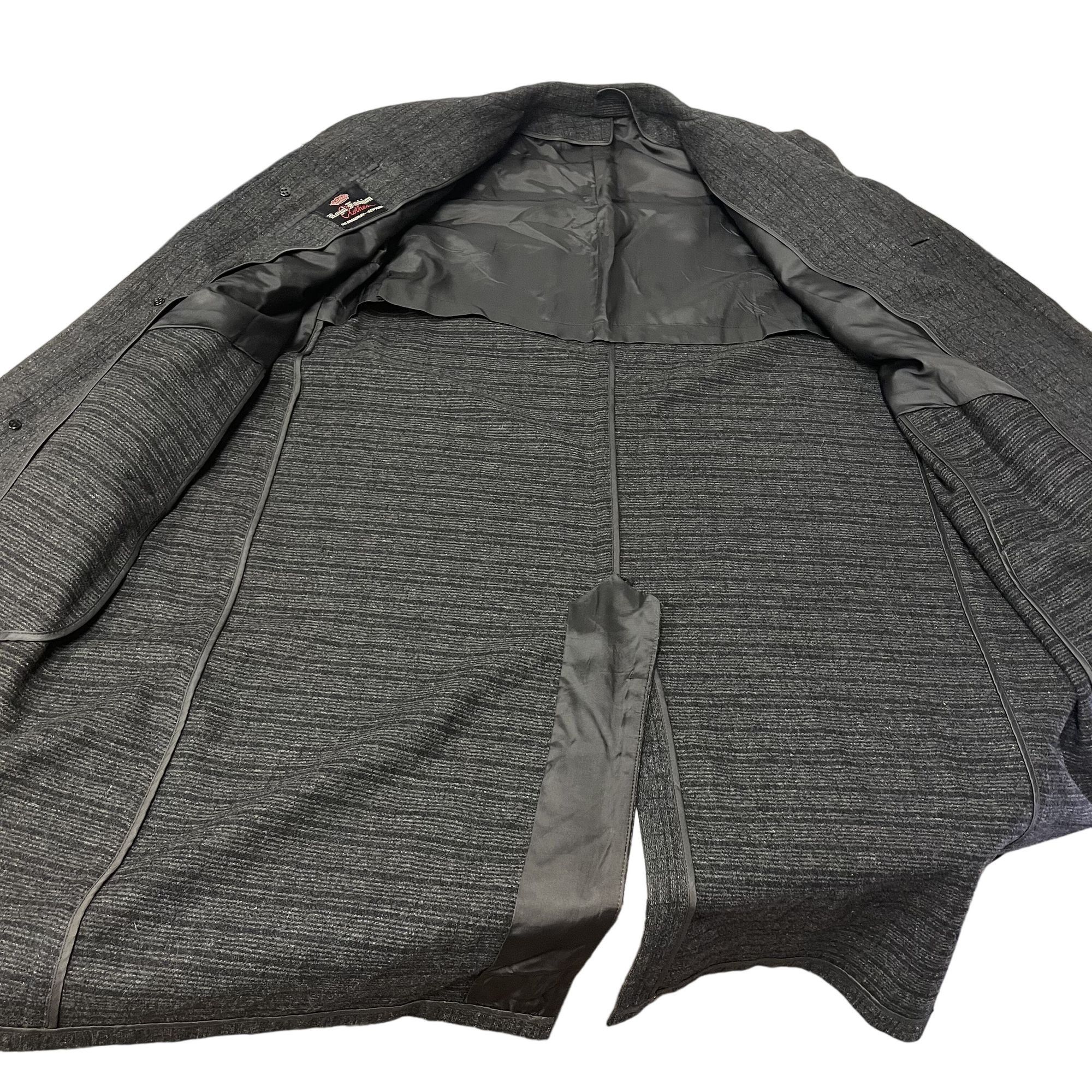 Other Vtg Royal Fashion Gray Black Top Plaid Trench Overcoat Size US XL / EU 56 / 4 - 6 Thumbnail