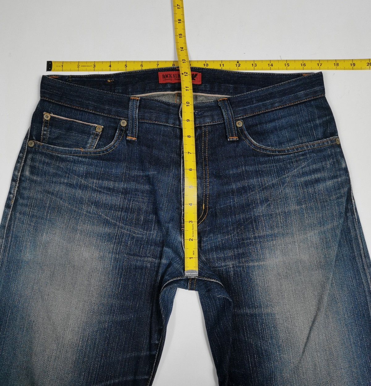 Japanese Brand Selvedge Back Number Japan Tight Straight Ankle Jeans Size US 34 / EU 50 - 12 Thumbnail