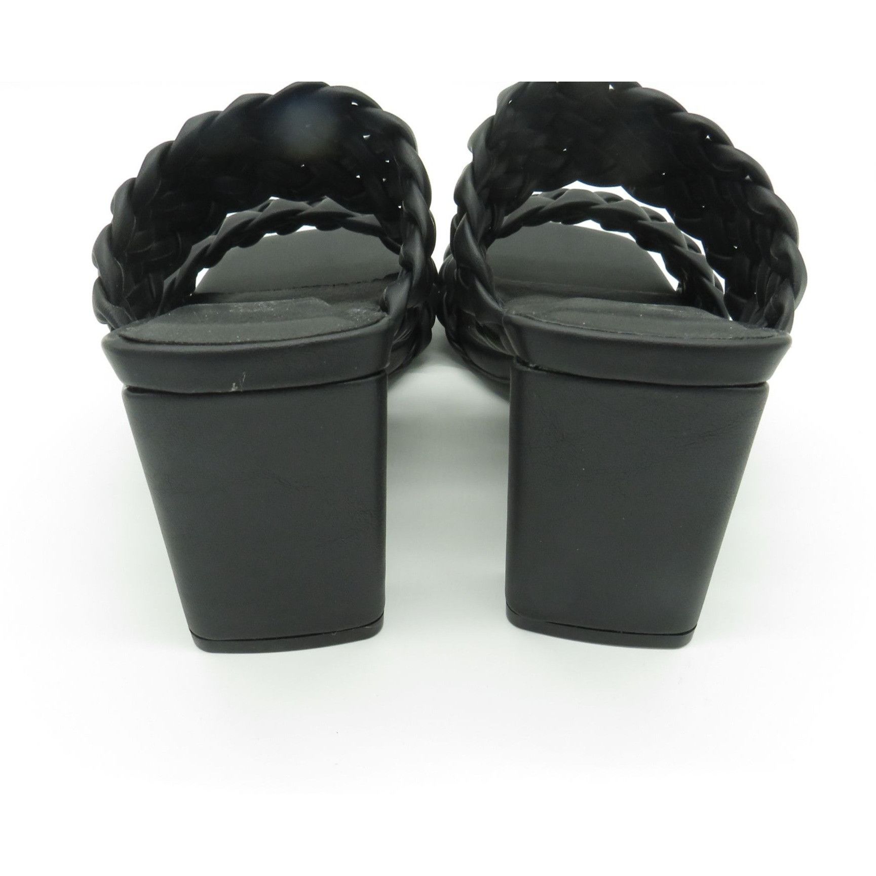 Other City Chic Black Braided Heeled Sandals Size 8 Square Toe NEW Size US 8 / IT 38 - 4 Thumbnail