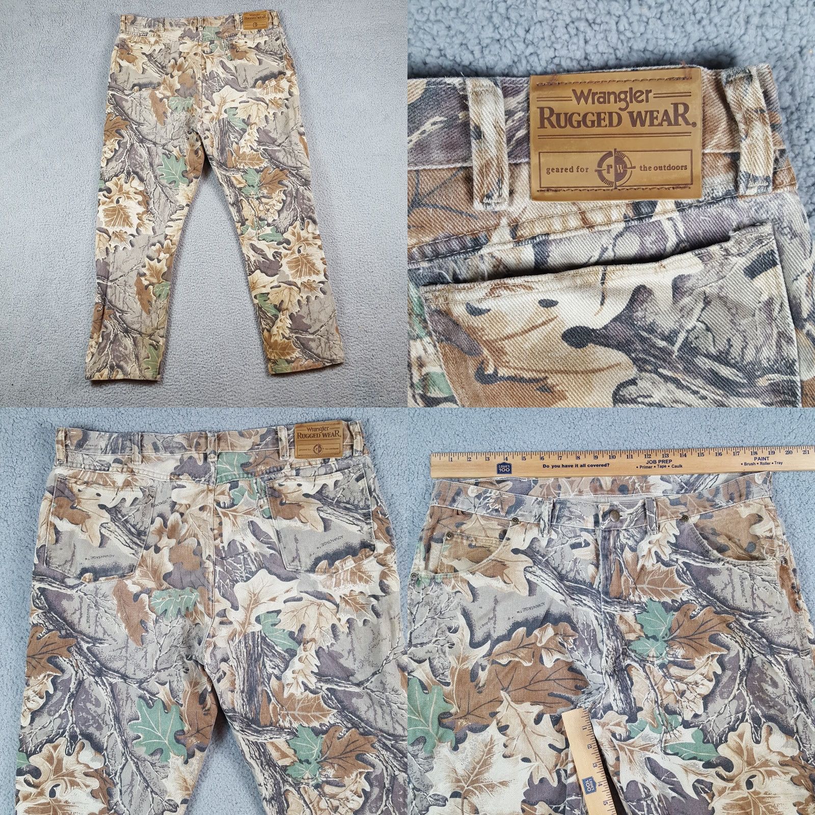 Wrangler VINTAGE Wrangler Pants Men 38x31 Camouflage Camo 90s Grunge Y2K Outdoor Hunting Casual Size US 38 / EU 54 - 8 Thumbnail