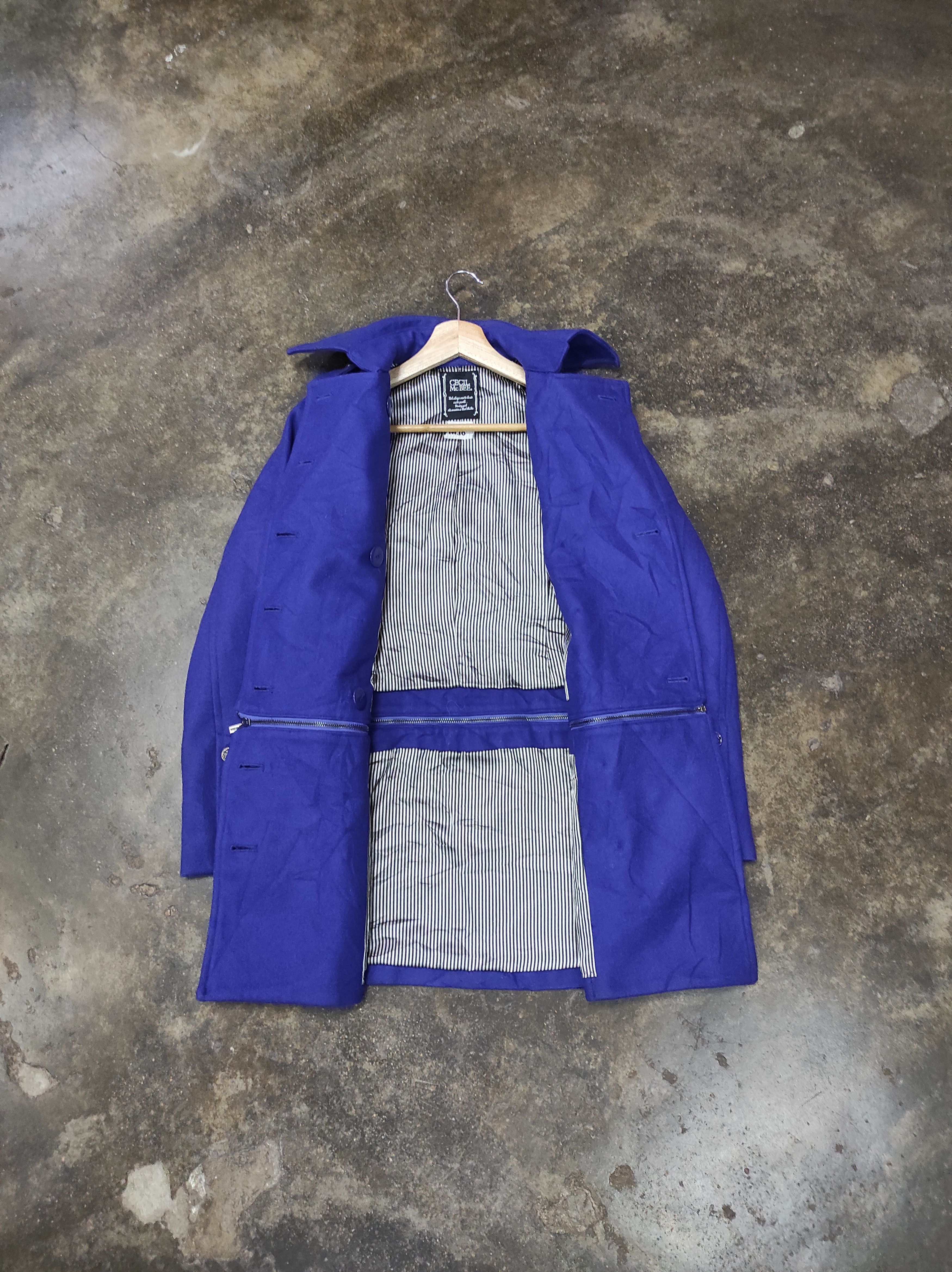 Japanese Brand CECIL MC BEE DOUBLE BREASTED MILITARY PEACOAT OVERCOAT Size M / US 6-8 / IT 42-44 - 5 Thumbnail