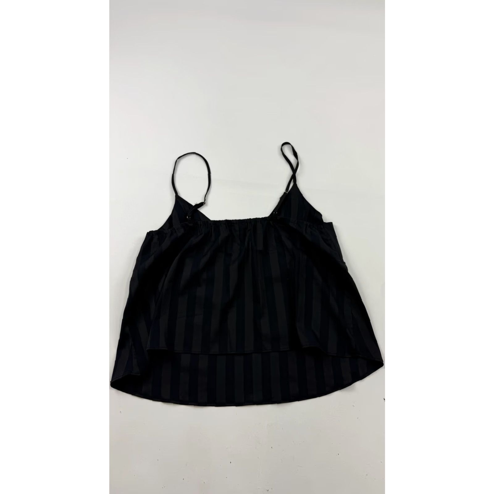 Abercrombie & Fitch Abercrombie & Fitch Sleepwear Camisole Womens Medium Black Striped Satin Top Size M / US 6-8 / IT 42-44 - 4 Thumbnail