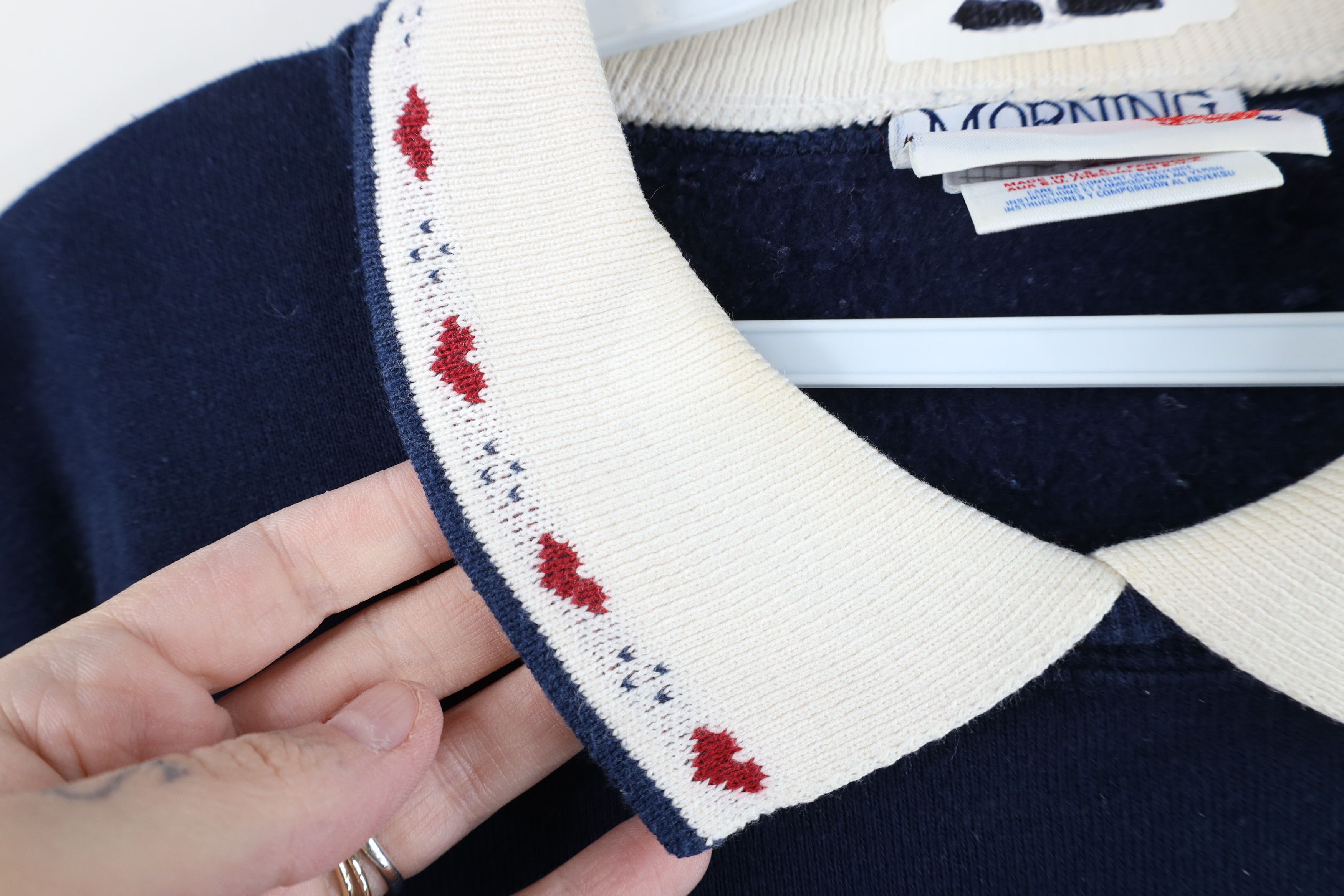 Vintage Vintage 90s Streetwear Bird Heart Collared Sweatshirt US Size M / US 6-8 / IT 42-44 - 12 Thumbnail