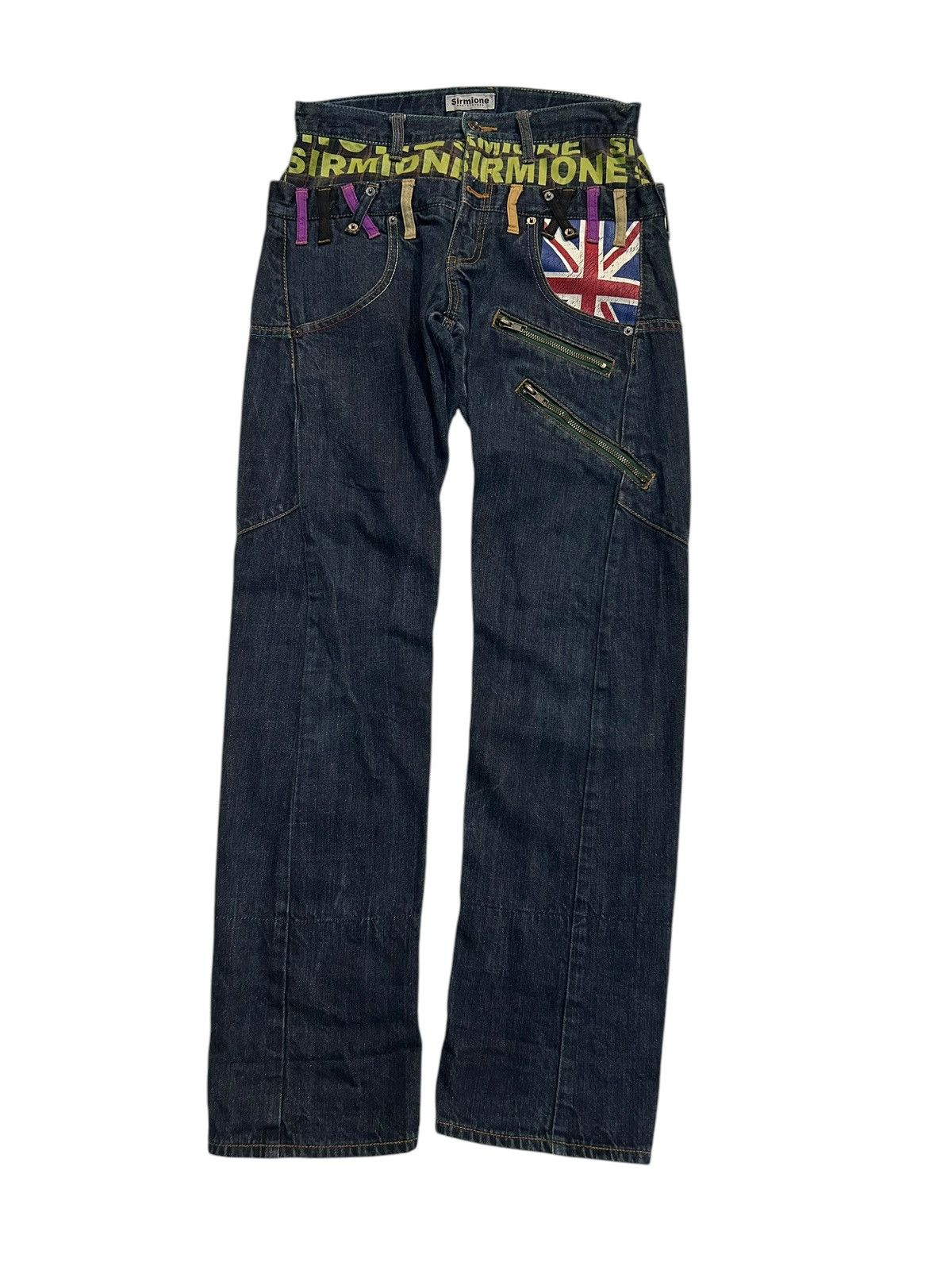 Japanese Brand × Kapital × Vintage Sirmione Double Waist Japanese Punk bondage Denim Jeans Size US 29 - 14 Thumbnail
