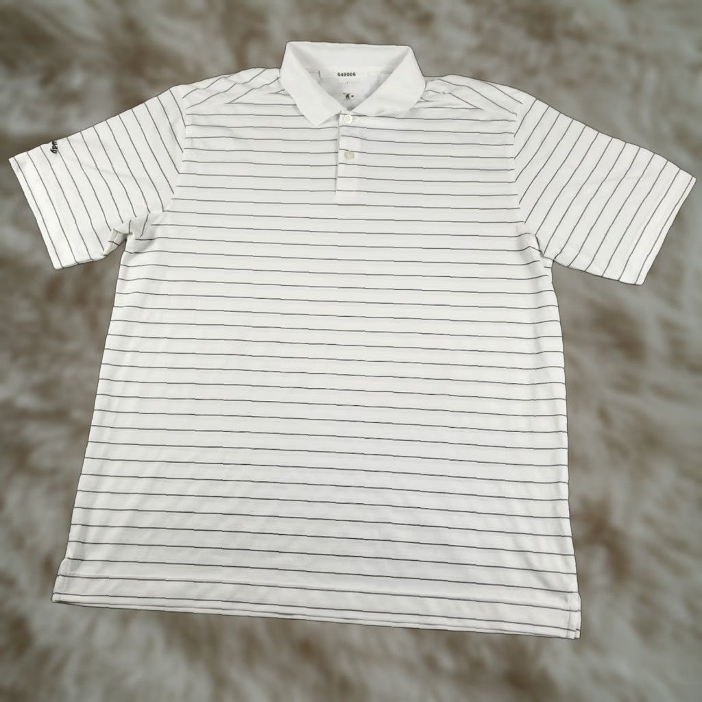 Callaway Callaway Polo Shirt Mens 2XL White Striped Short Sleeve Polo Casual Business Formal Sports Men Size US XXL / EU 58 / 5 - 1 Thumbnail