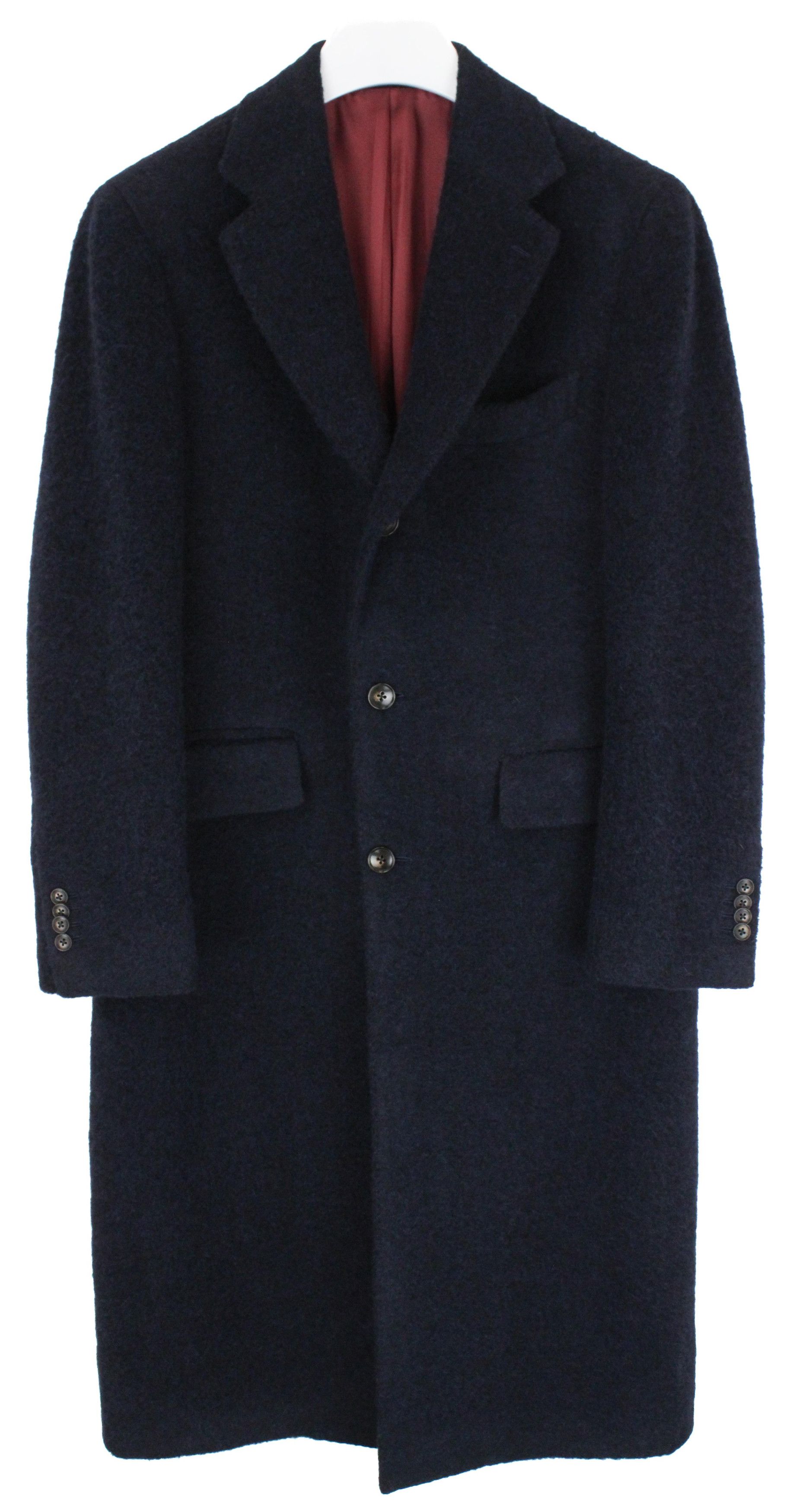 image of Suitsupply Jort Vicenza Coat Men's Uk 40 Baby Alpaca Blend in Blue (Size Large)
