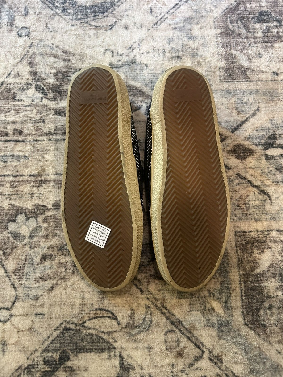 Saint Laurent Paris Saint Laurent Crystal Studded Slip Ons Size US 7 / EU 40 - 6 Thumbnail