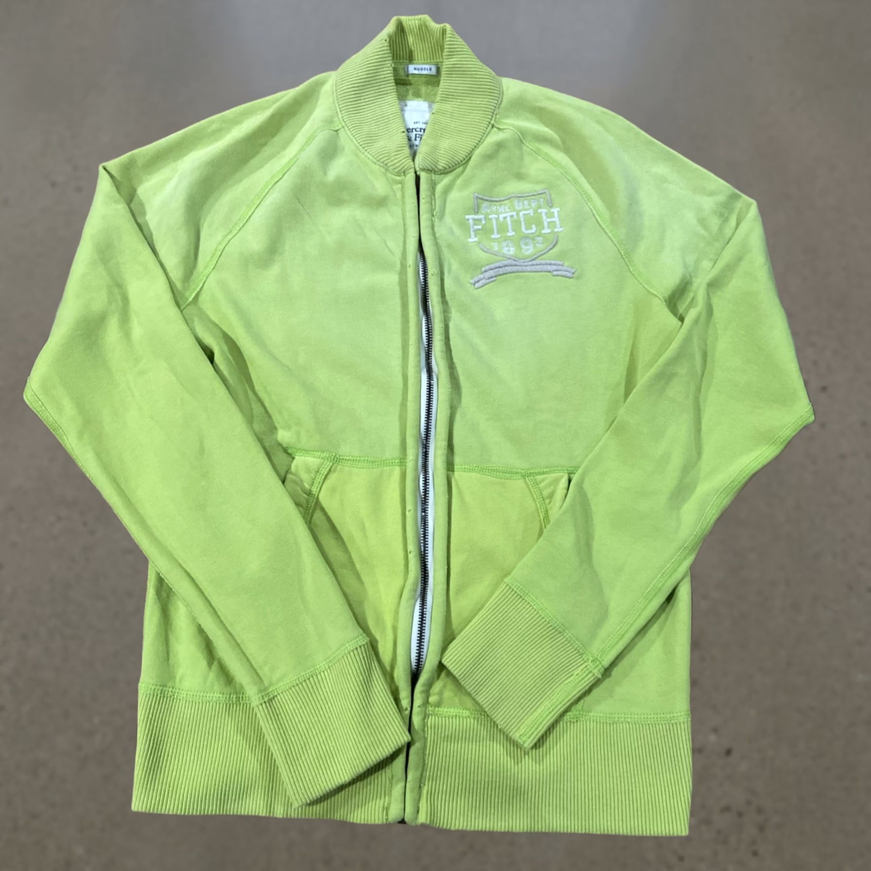 Abercrombie & Fitch VINTAGE Abercrombie & Fitch Muscle Full Zip Jacket Women Large Embroidered Y2K Size L / US 10 / IT 46 - 1 Thumbnail