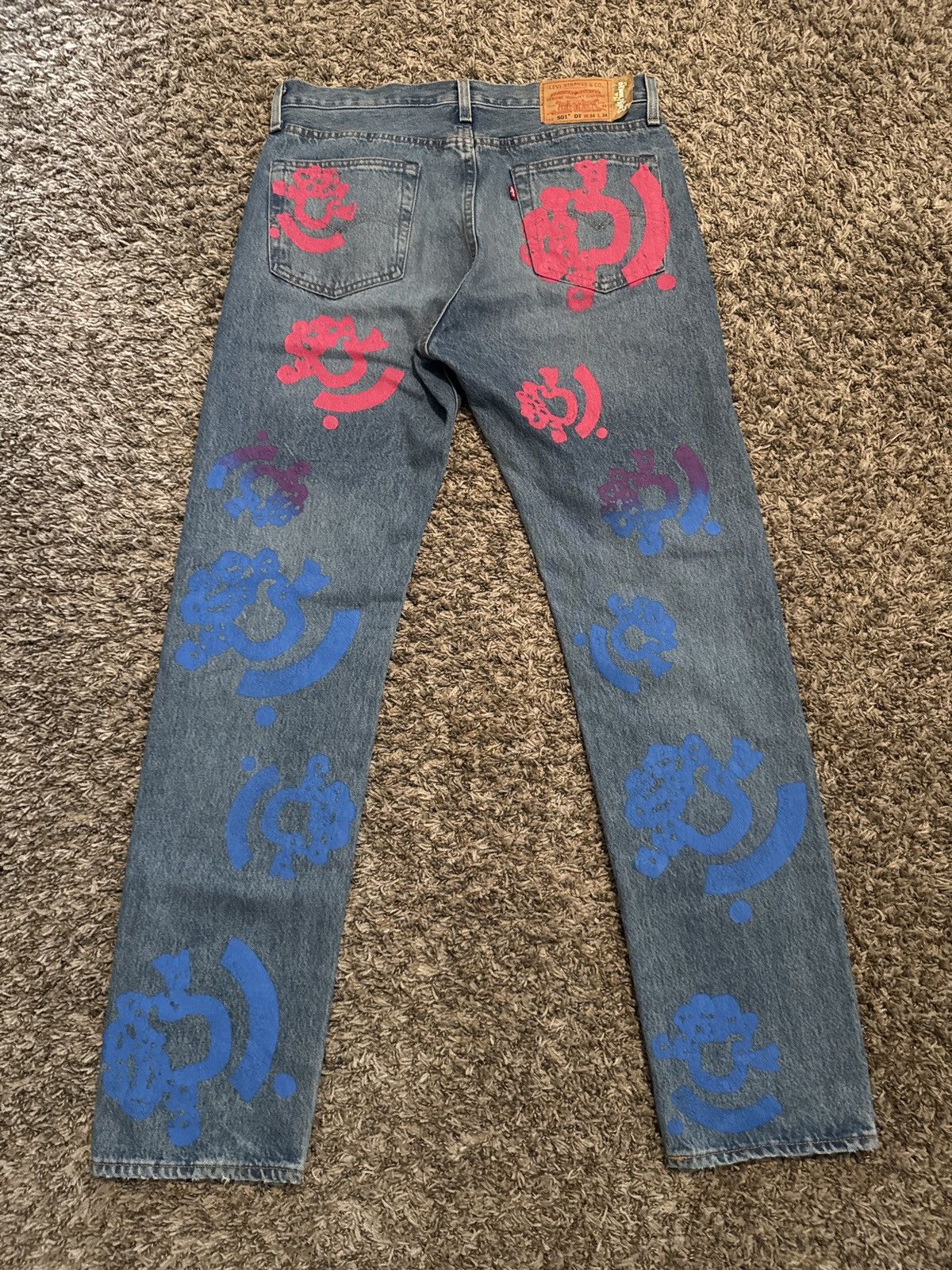 (B).Stroy × DENIM TEARS Denim Tears x Bstroy jeans Size US 34 / EU 50 - 2 Thumbnail