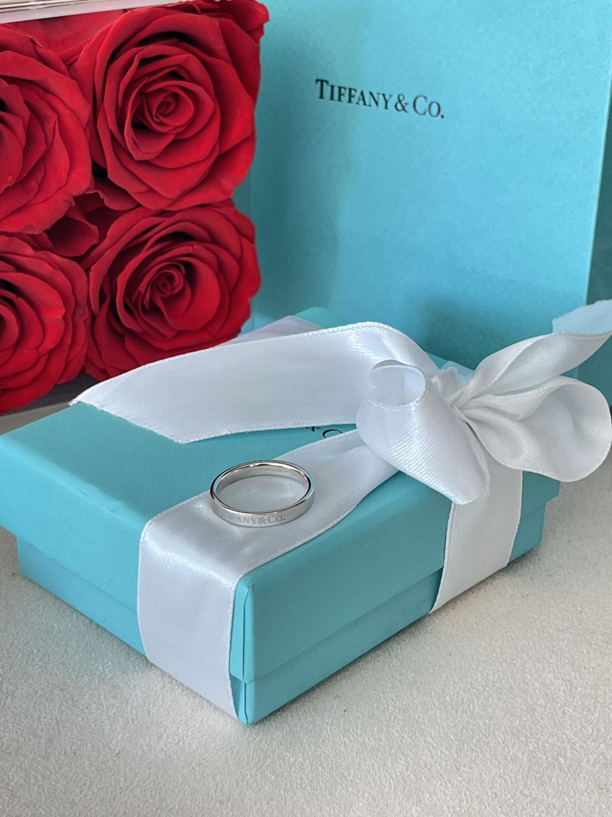 Tiffany & Co. ️ Tiffany & Co. Flat Band Ring in Platinum 6.75 NEW $1500 Size ONE SIZE - 6 Thumbnail