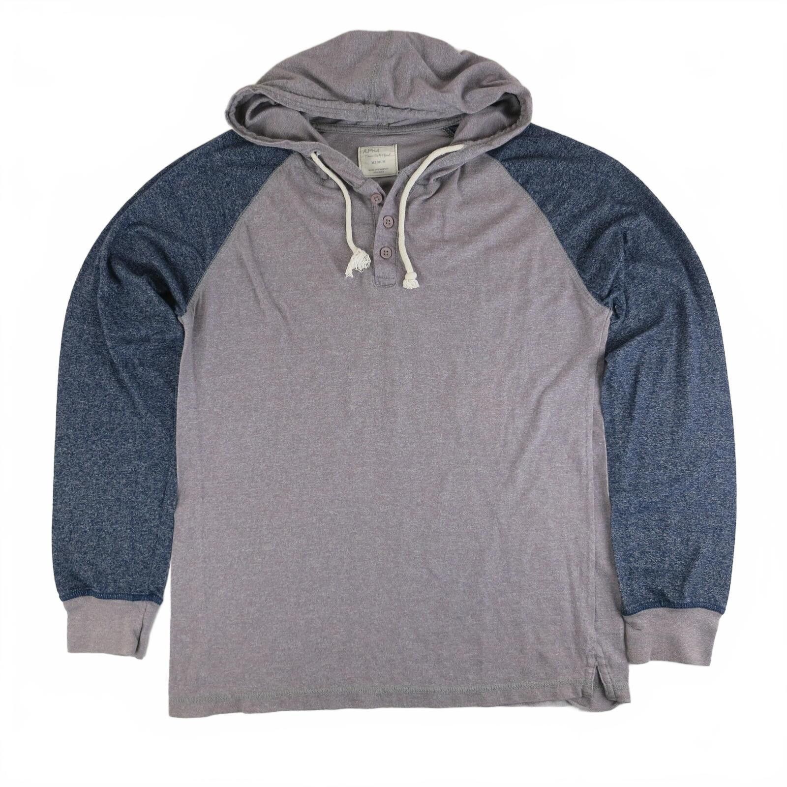 Alpha Industries Alpha Medium Hooded Pullover Shirt with Button Detail Size US M / EU 48-50 / 2 - 1 Thumbnail