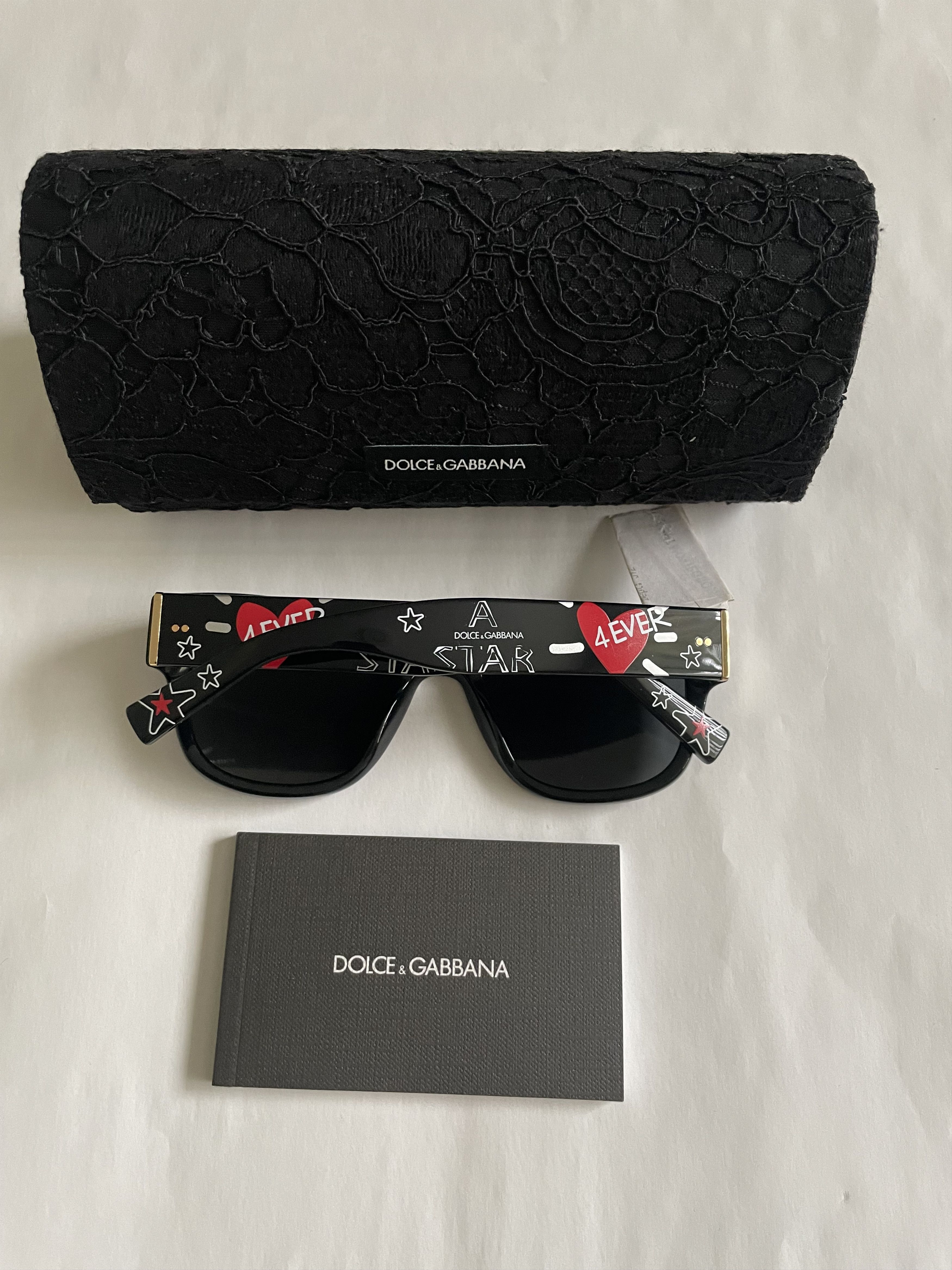 Dolce & Gabbana DOLCE & GABBANA DG 4338 Graffitti Star Heart Sunglasses Size ONE SIZE - 7 Thumbnail